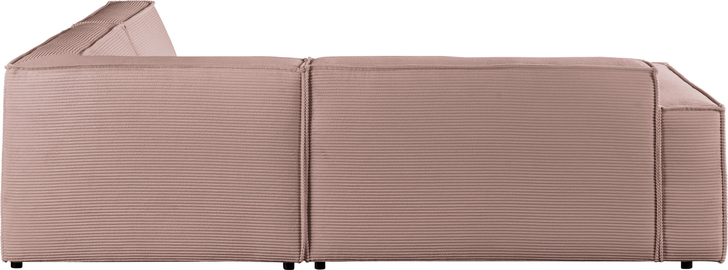 3C Candy Ecksofa »Matteo in elegant, kubischer Formensprache, bequem, L-Form«, mit auffälliger Kedernaht, Cord-Bezug, Lounge-Charakter