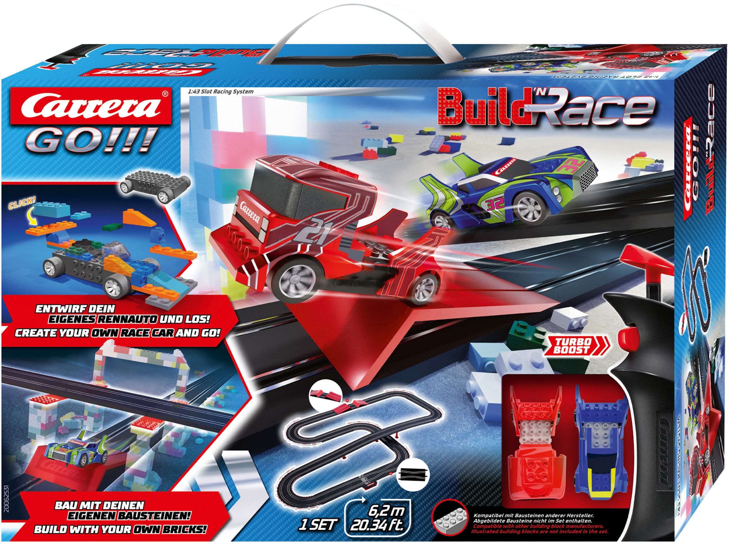 Carrera® Autorennbahn »Carrera GO!!! - Build 'n Race - Racing Set 6.2« kaufen