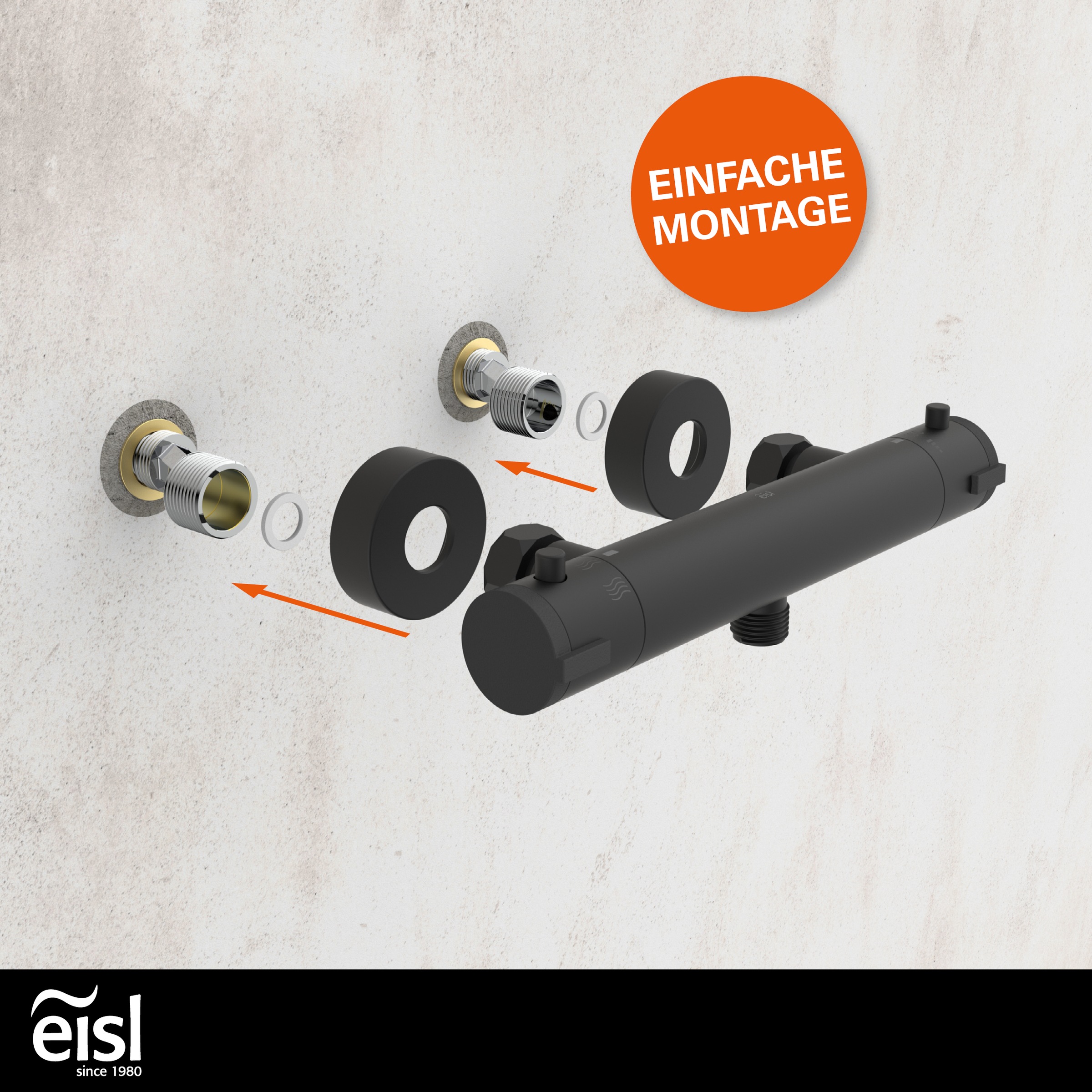 Eisl Duscharmatur »CLAUDIO«, mit Thermostat, Mischbatterie Dusche, Duschthermostat