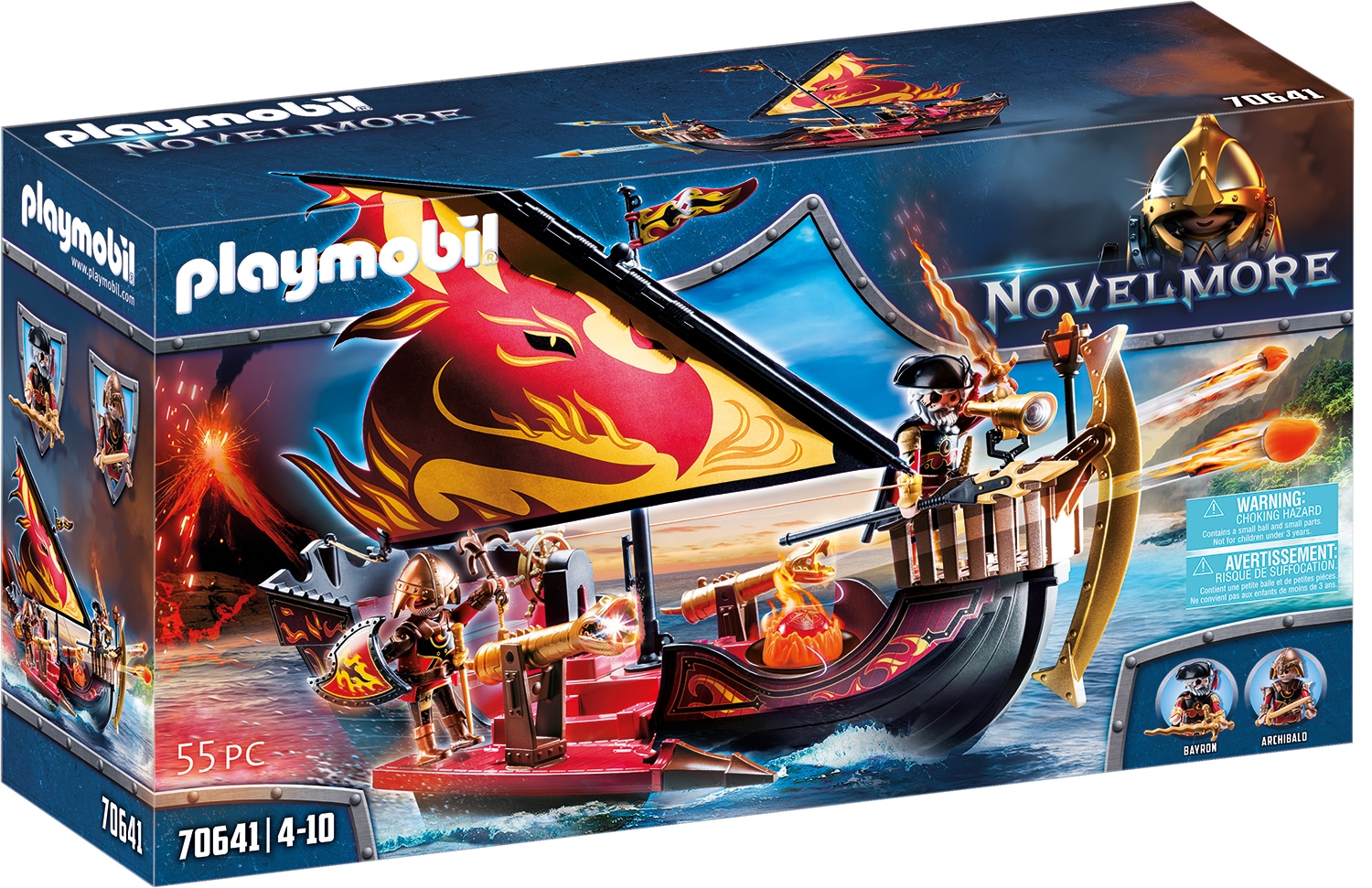 Playmobil® Konstruktions-Spielset »Burnham Raiders Feuerschiff (70641), Novelmore«, (55 St.), Made in Germany