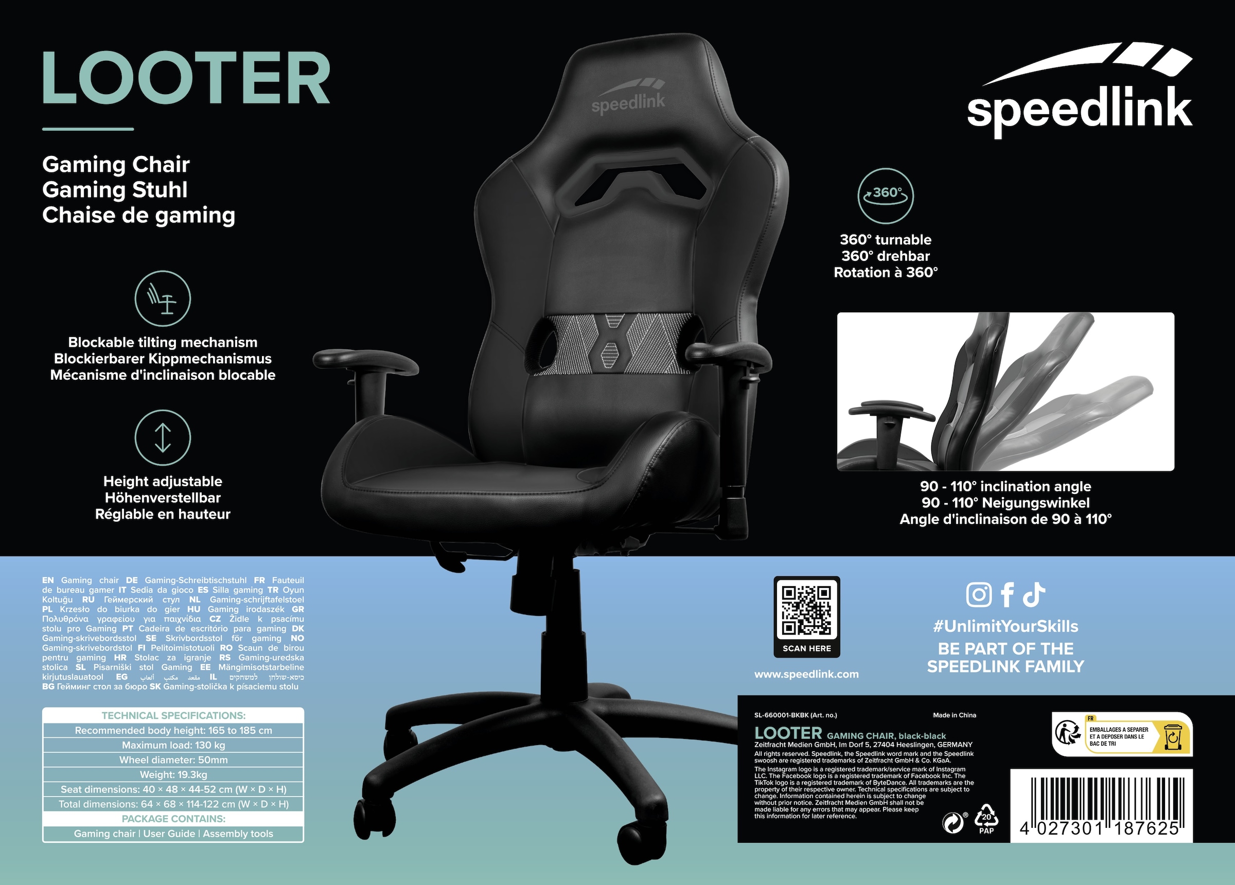 Speedlink Gaming-Stuhl »LOOTER Gaming Chair«