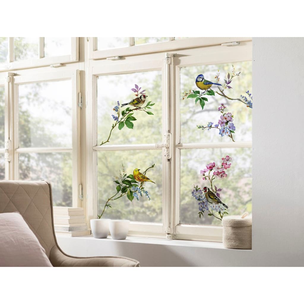 Komar Fensterdekoration »Wedding Birds«, (1 St.), 2 Bogen in der Größe 31x31 cm