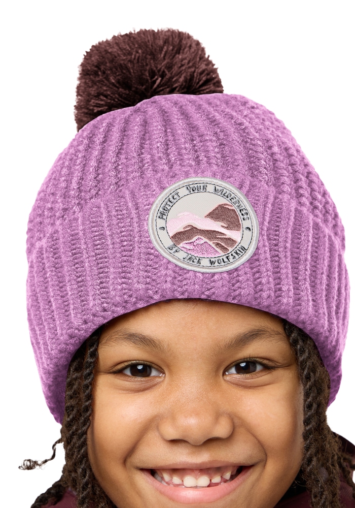 Jack Wolfskin Bommelmütze »POMPOM BADGE BEANIE K« Kindermütze, warm, mit Bommel