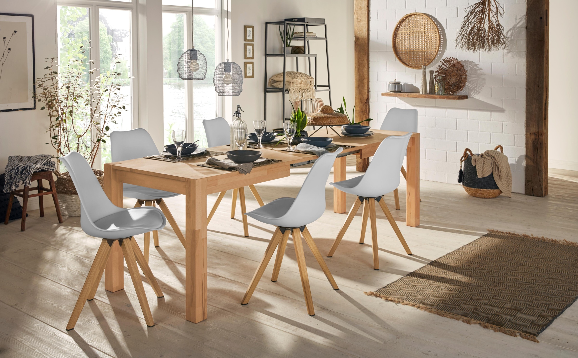Homexperts Esszimmerstuhl »Kaja«, (Set), 2 St., Kunstleder, Sitzschale mit Sitzkissen in Kunstleder