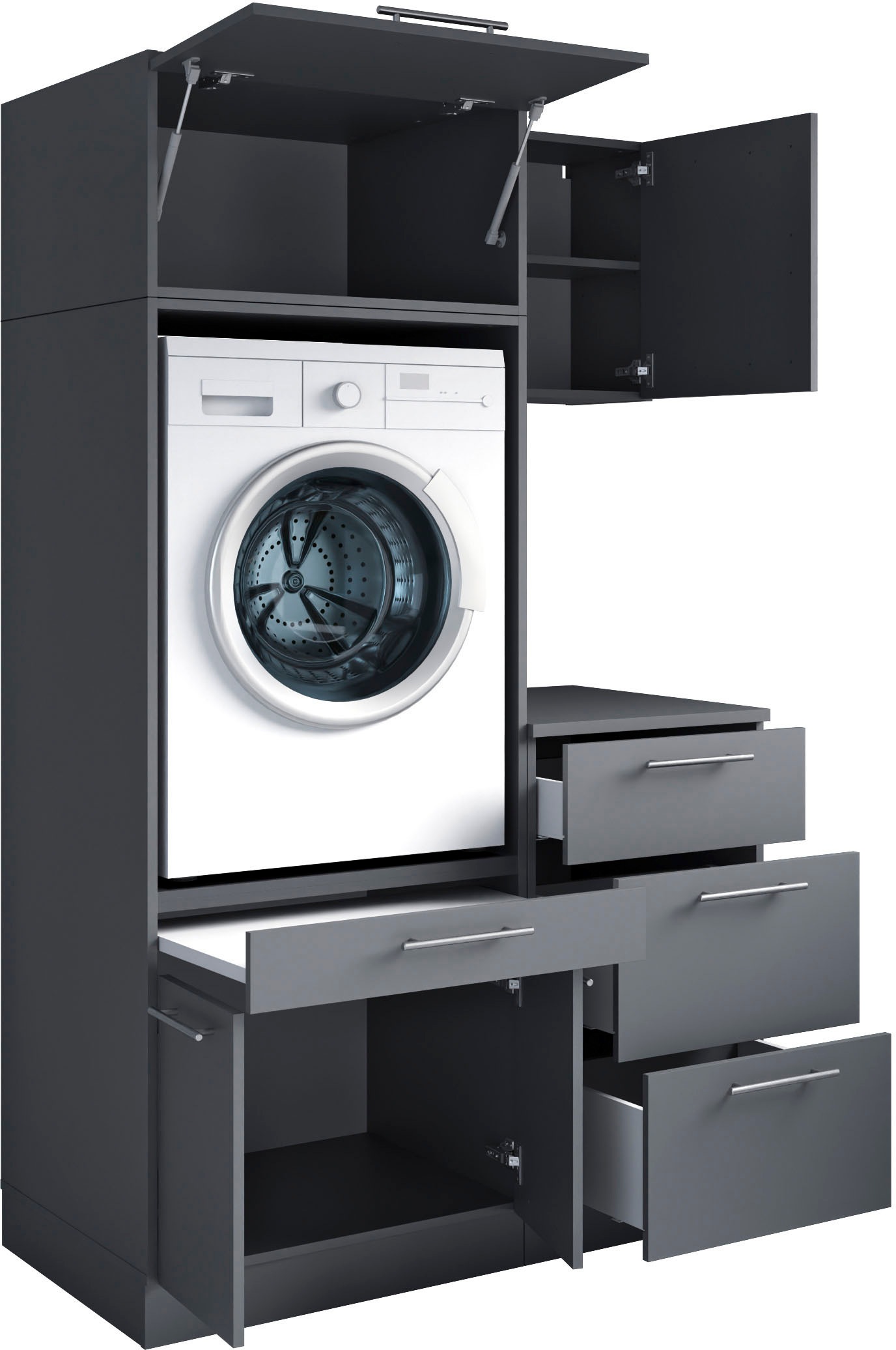 Laundreezy Mehrzweckschrank-Set »Laundreezy, 4-tlg. Mehrzweckschrank-Set B/H/T 118/200/68 cm« 4 Stk. tlg.