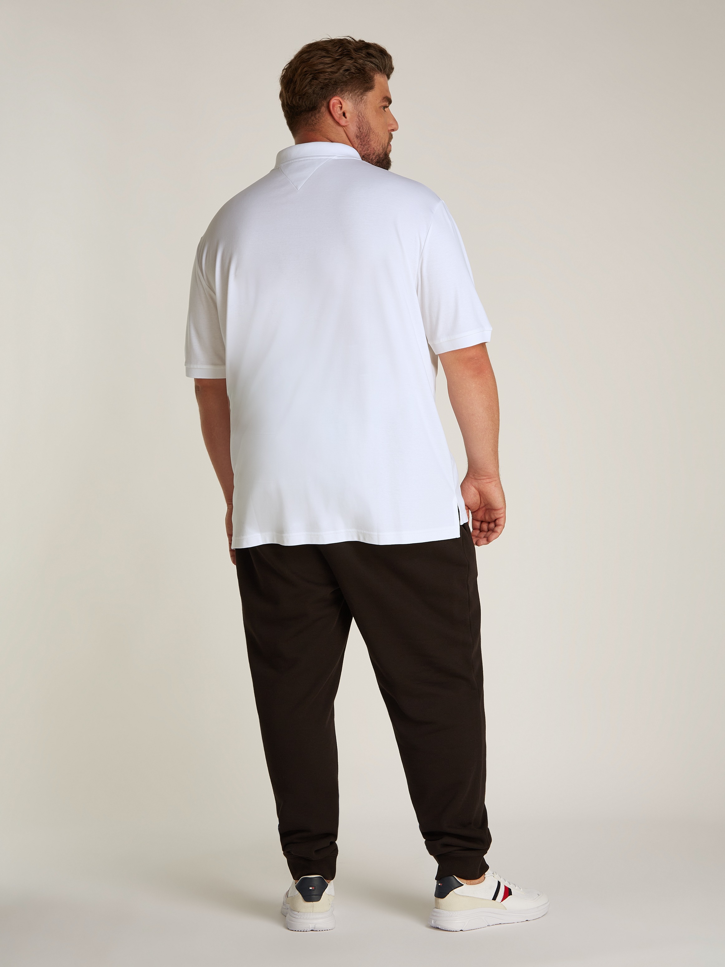 Tommy Hilfiger Big & Tall Poloshirt »BT-LIQUID COTTON ESSENTIAL POL-B«, in Großen Größen, Logostickerei