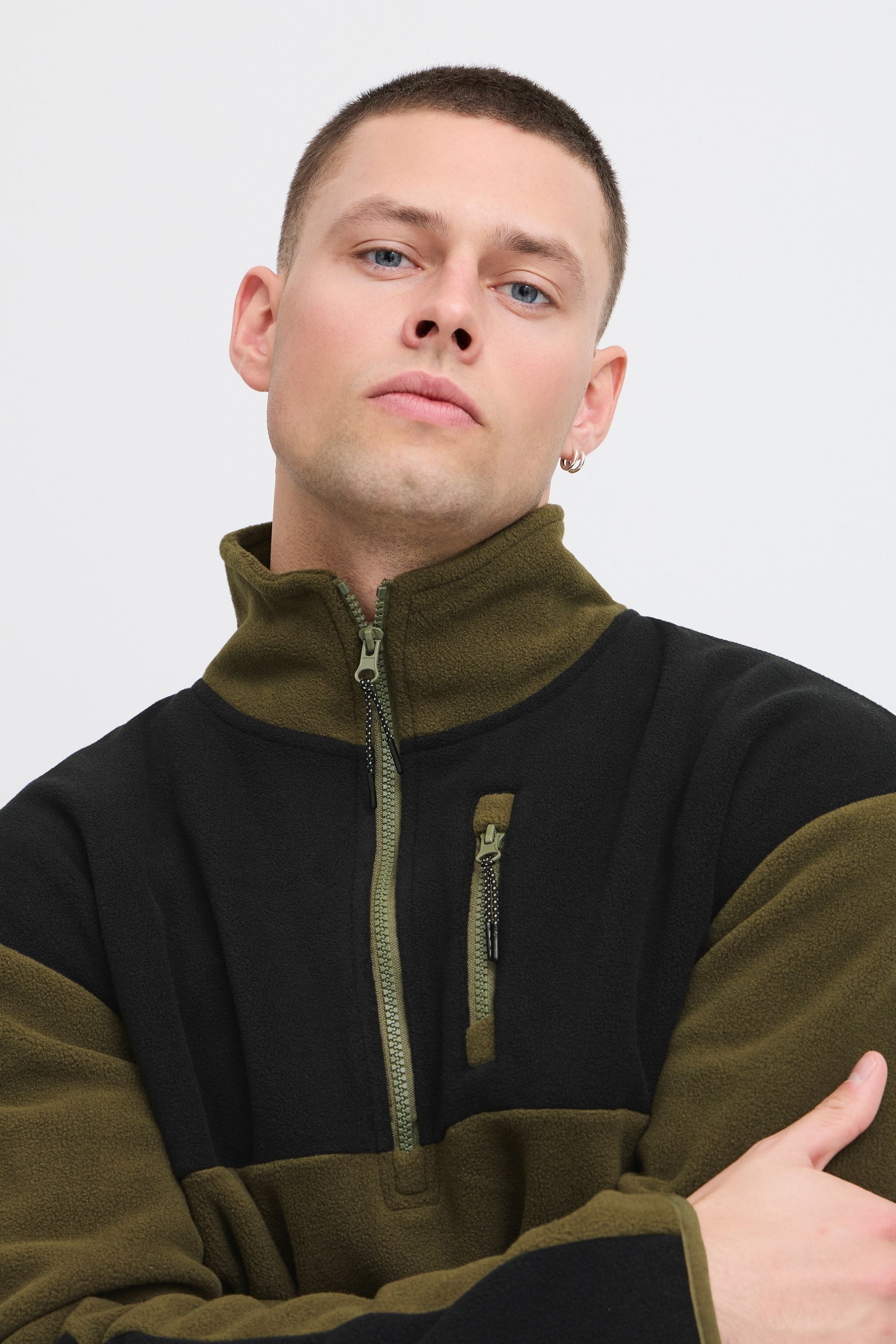 Blend Fleecejacke »Fleecejacke BHBROOKS Sweatshirt halfzipp«