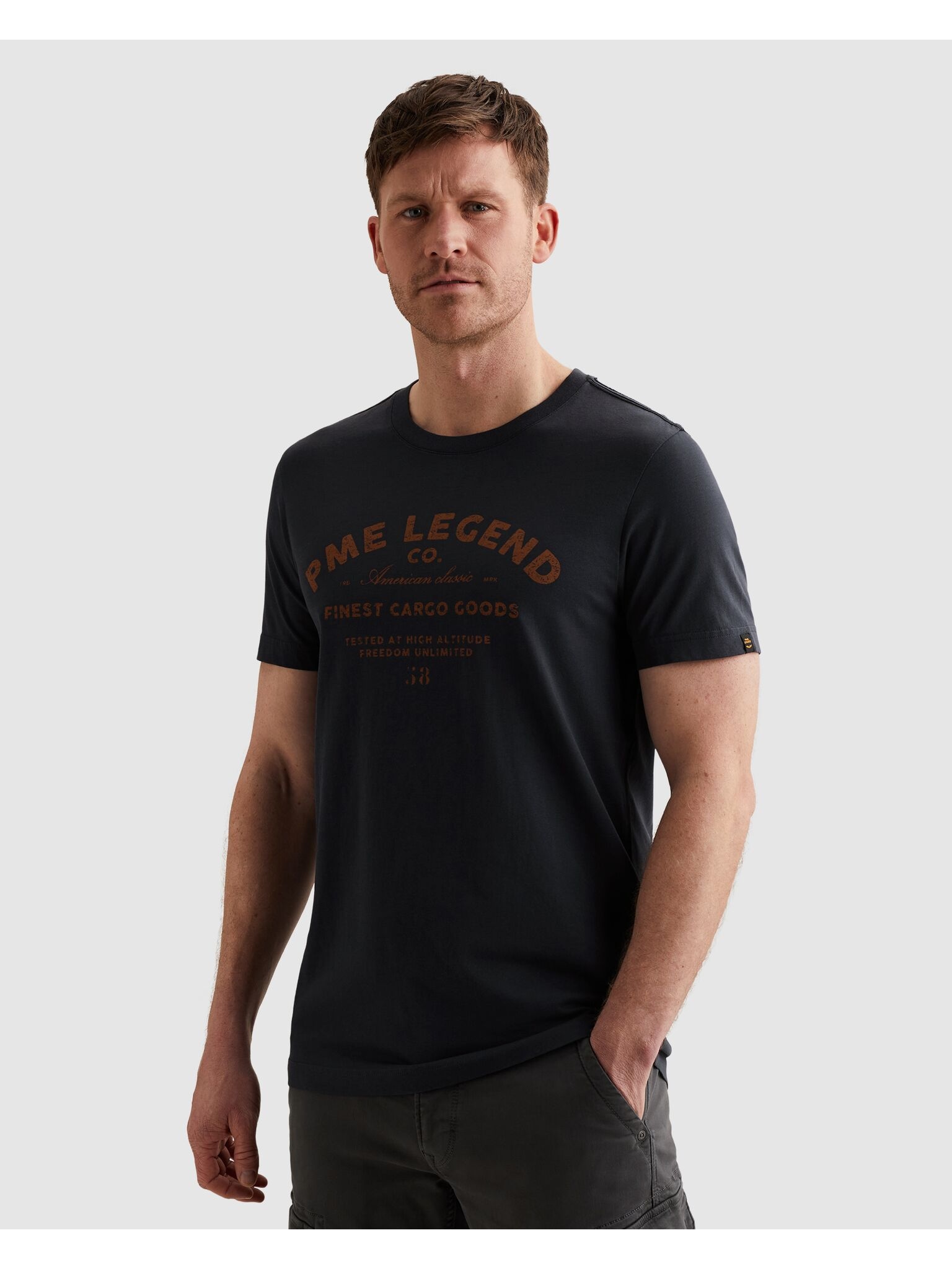 PME LEGEND T-Shirt »Short Sleeve Play Single Jersey Graphic« aus reiner Baumwolle, Rundhals