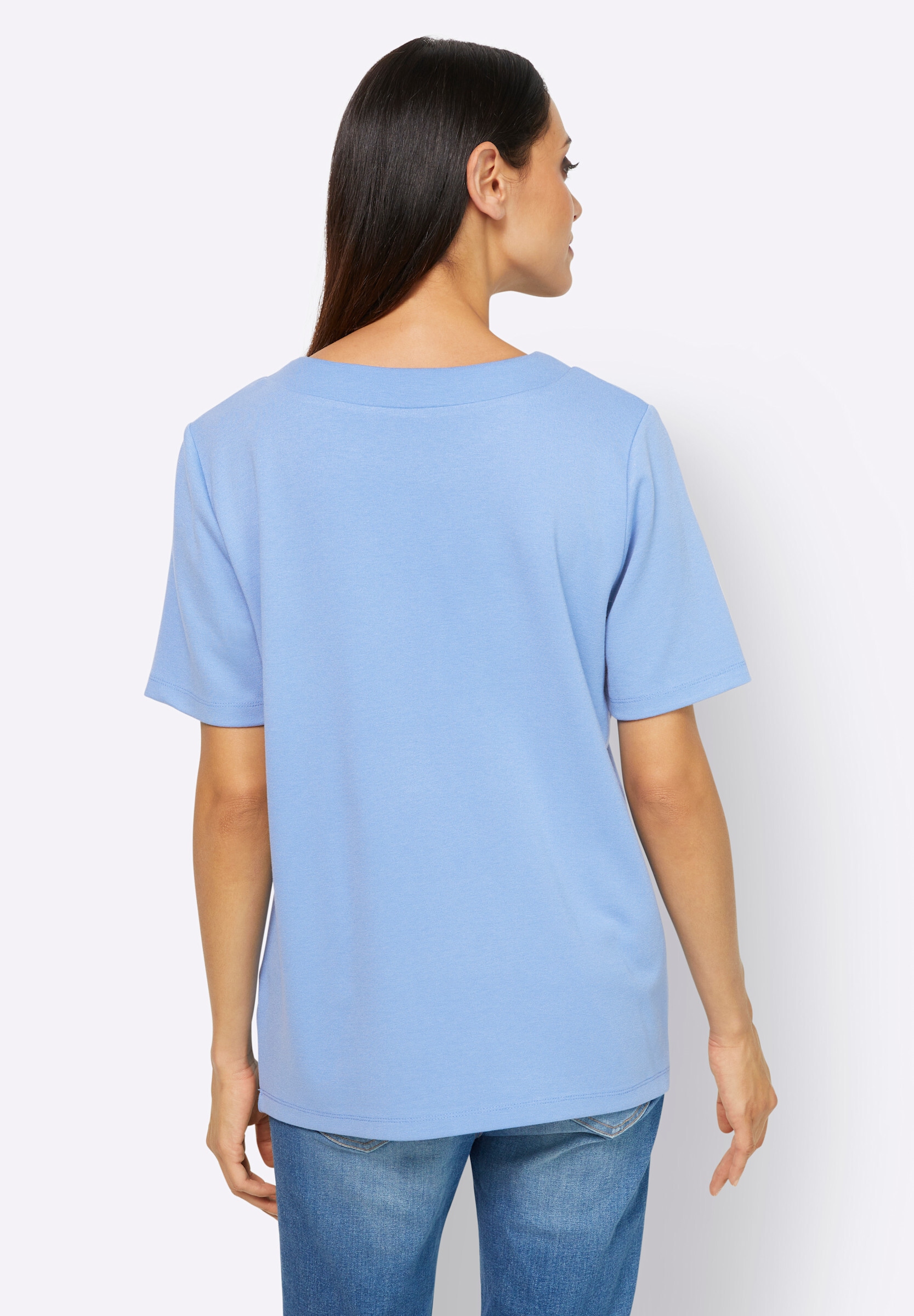 heine Sweatshirt »Sweatshirt Sweatshirt mit kontrastfarbigem Print vorne«
