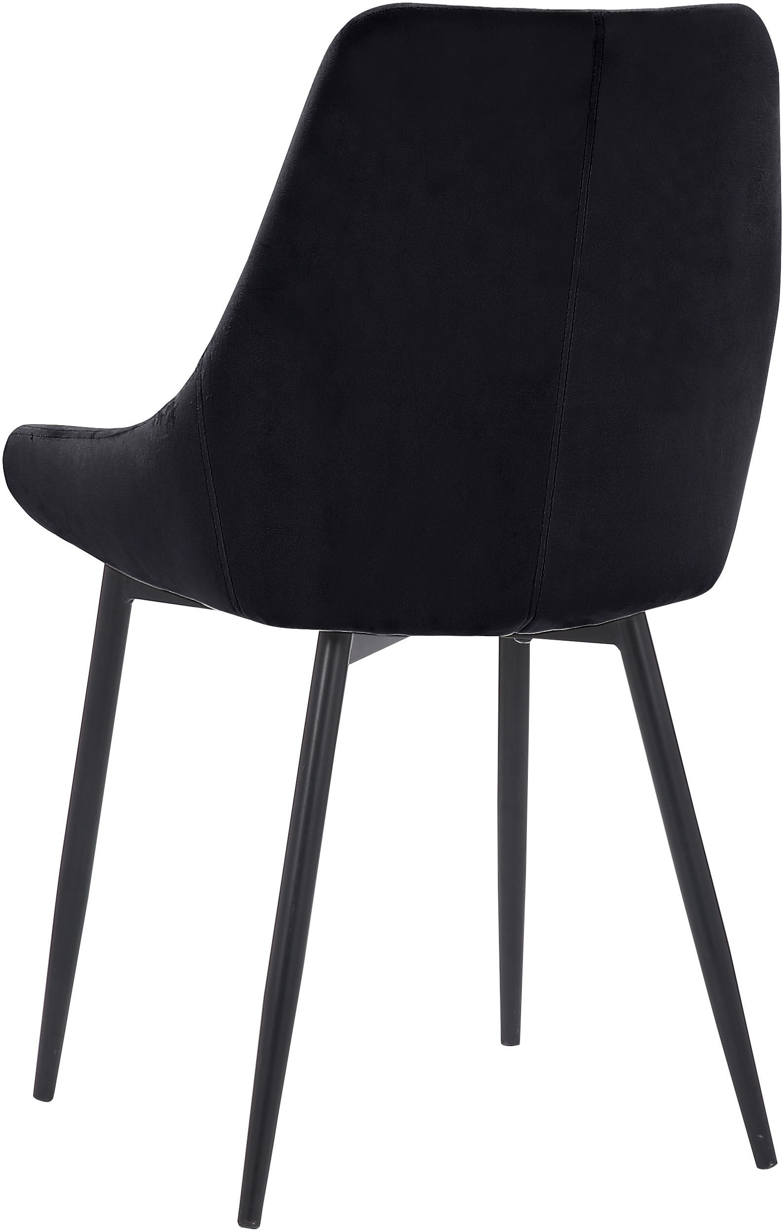 INOSIGN Esszimmerstuhl »Niam, TOPSELLER!«, Samtvelours, 2er Set, schwarze Metallbeine, pflegeleichter Samtvelours Bezug