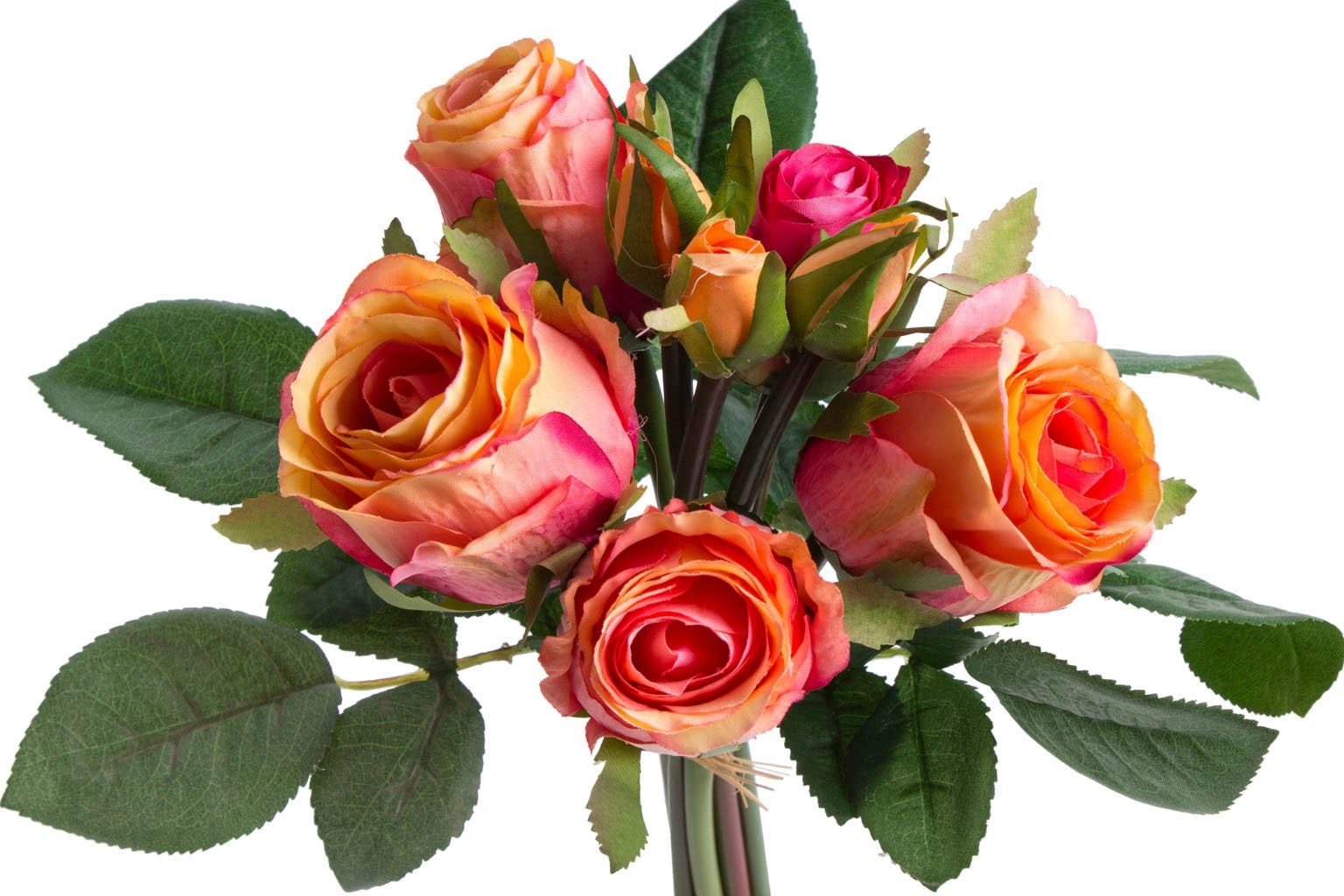 Botanic-Haus Kunstblume »Rosenstrauß mit 5 Rosen und 3 Knospen« auf  Rechnung bestellen