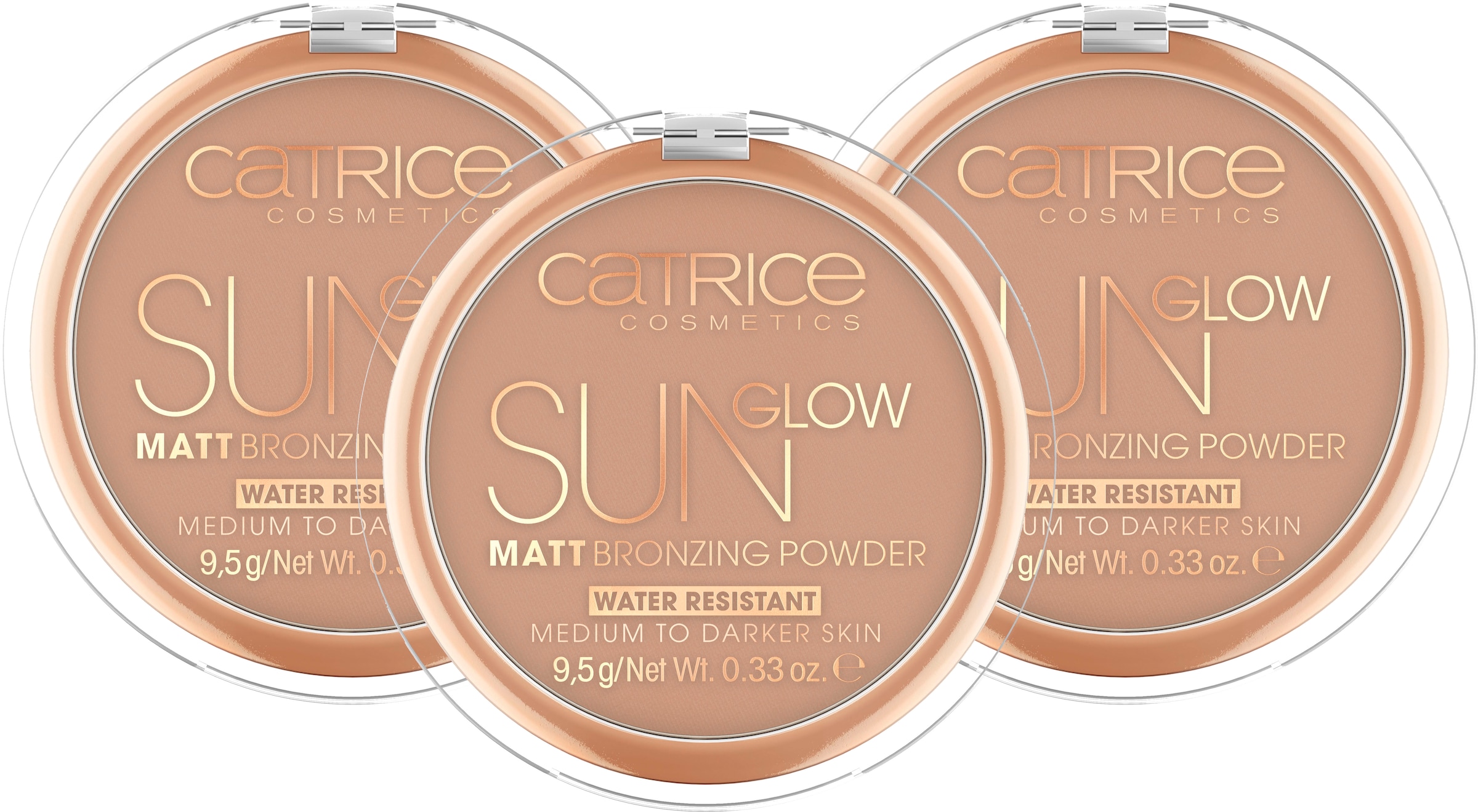 Bronzer-Puder »Sun Glow Matt Bronzing Powder«, (Set, 3 tlg.)