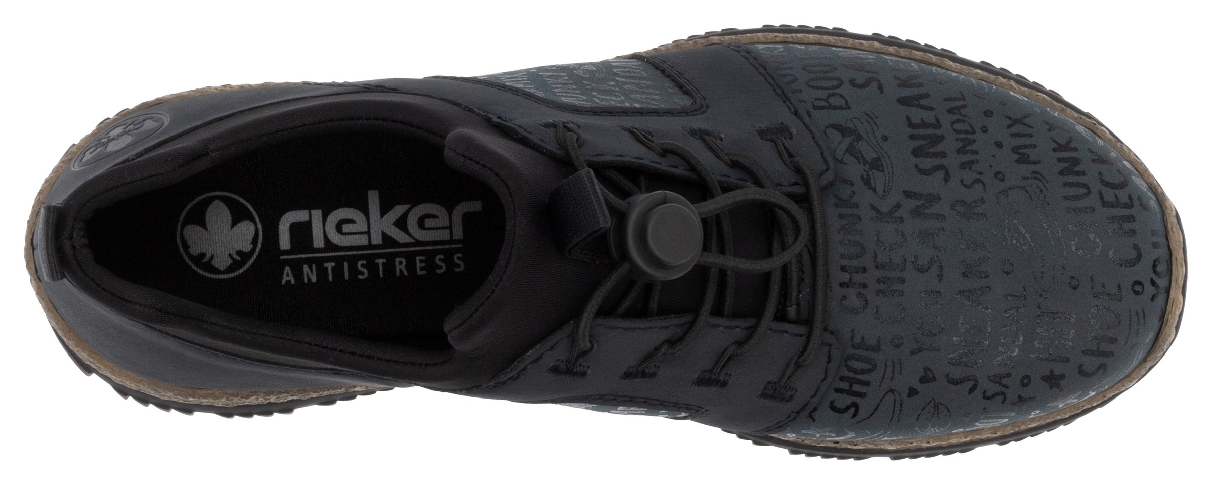 Rieker Slip-On Sneaker, Schlupfschuh, Freizeitschuh, Halbschuh mit praktischen Anziehlaschen