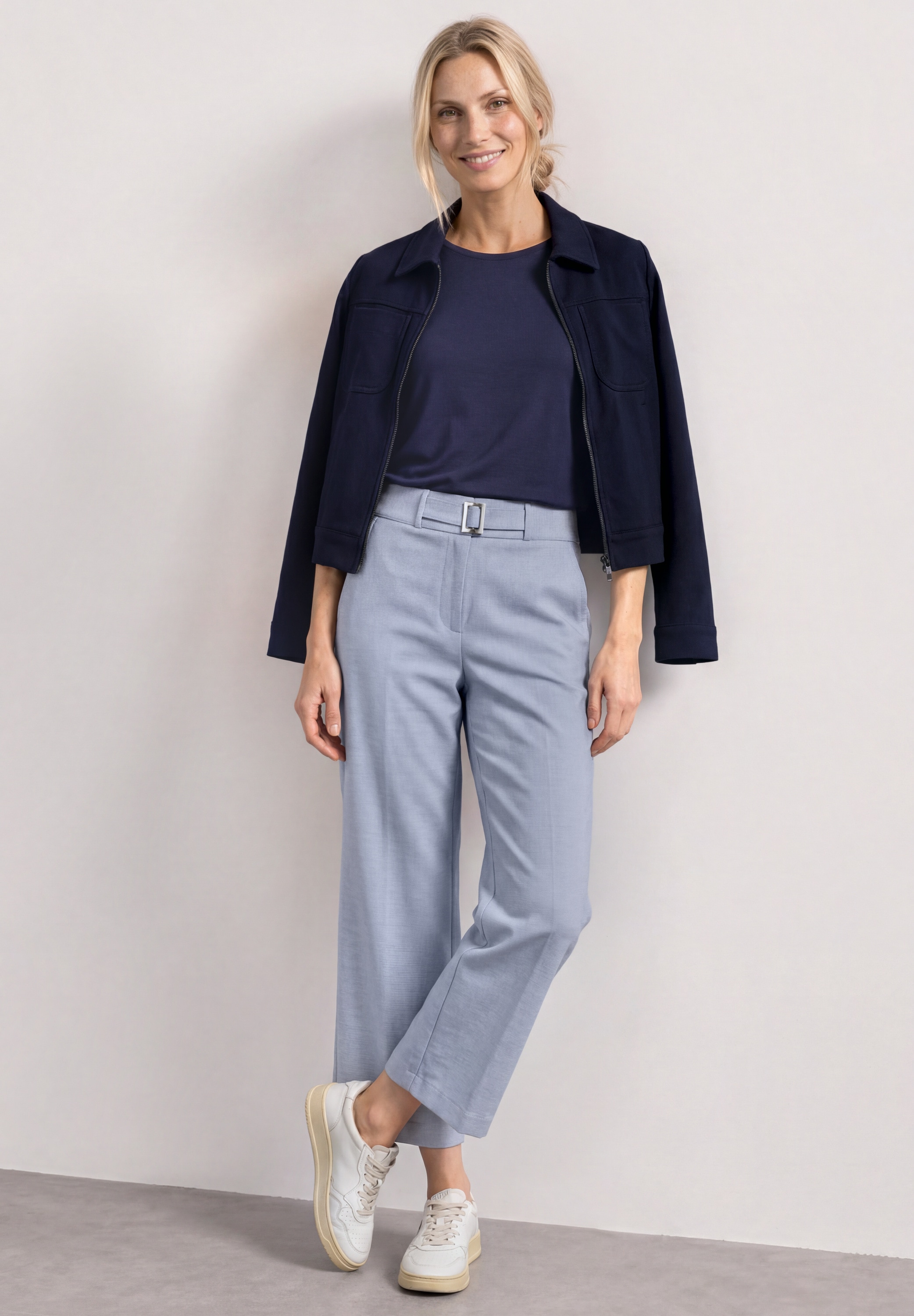 STREET ONE Stoffhose  Sommerhose im Culotte-Style mit Schnallendetail