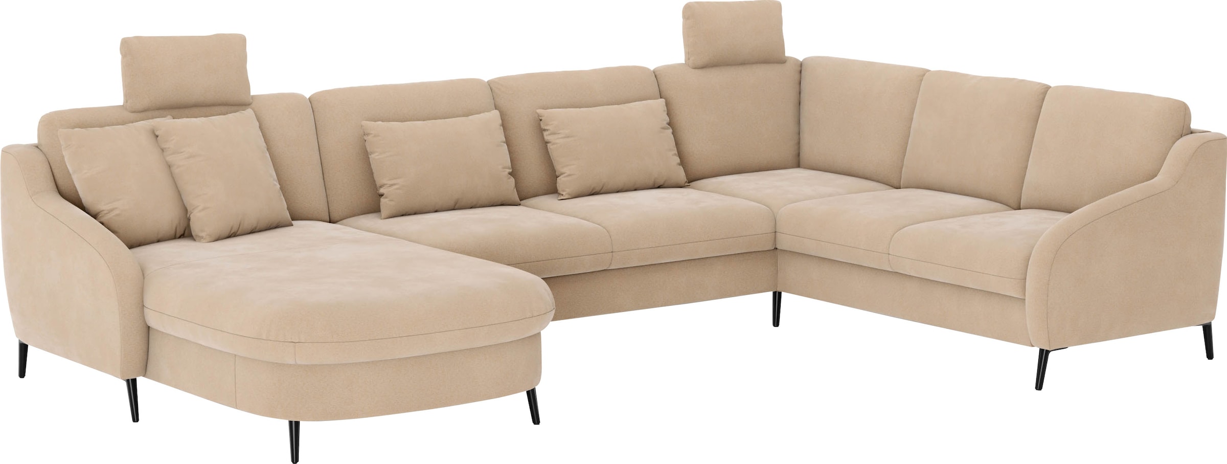 sit&more Wohnlandschaft »Soul U-Form« wahlweise mit Bettfunktion und Bettkasten oder Schubkasten