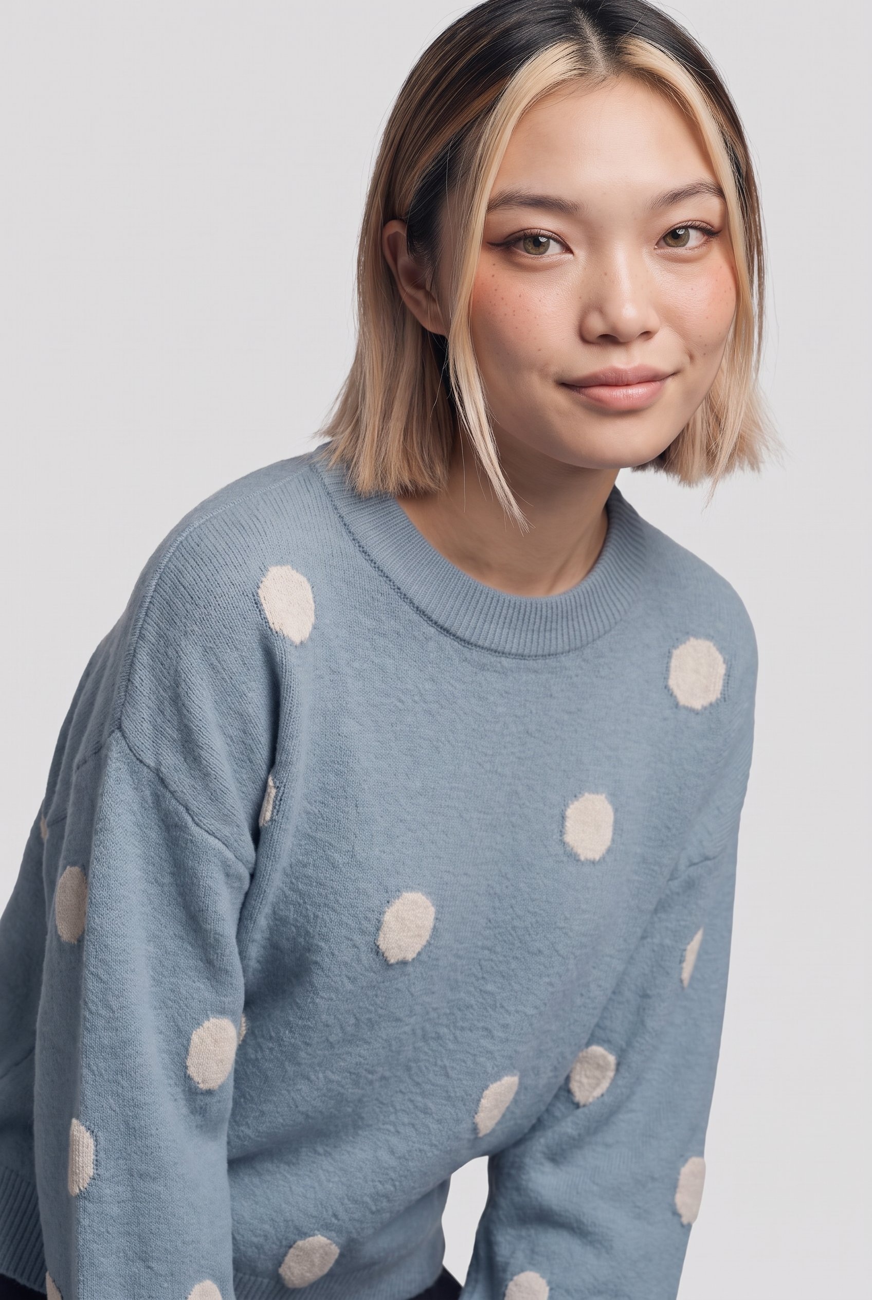 ONLY Strickpullover »ONLRICA LS DETAIL O-NECK CC KNT« Materialmix, regular fit