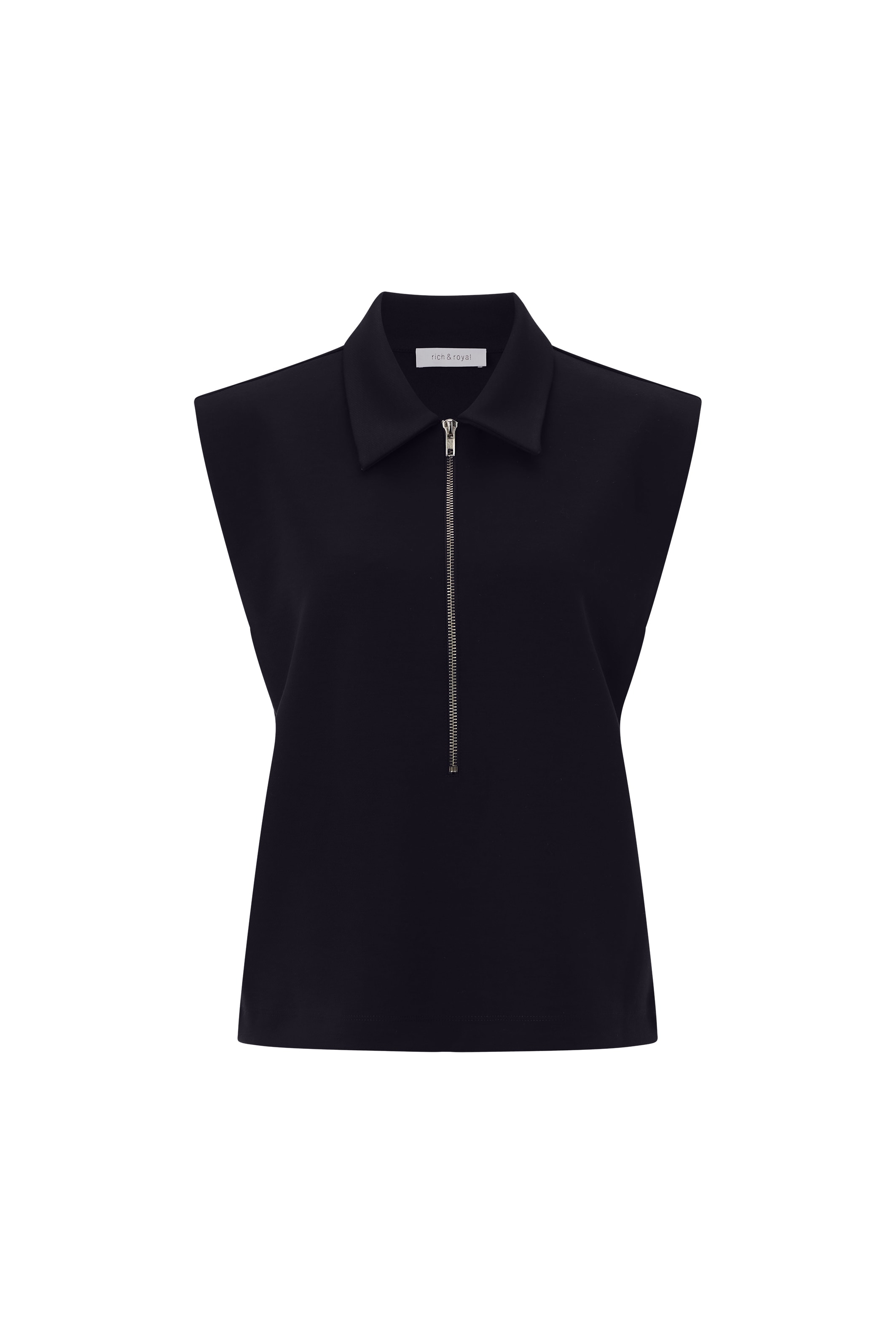 RICHROYAL Jerseyweste Jersey, mit Metallreißverschluss