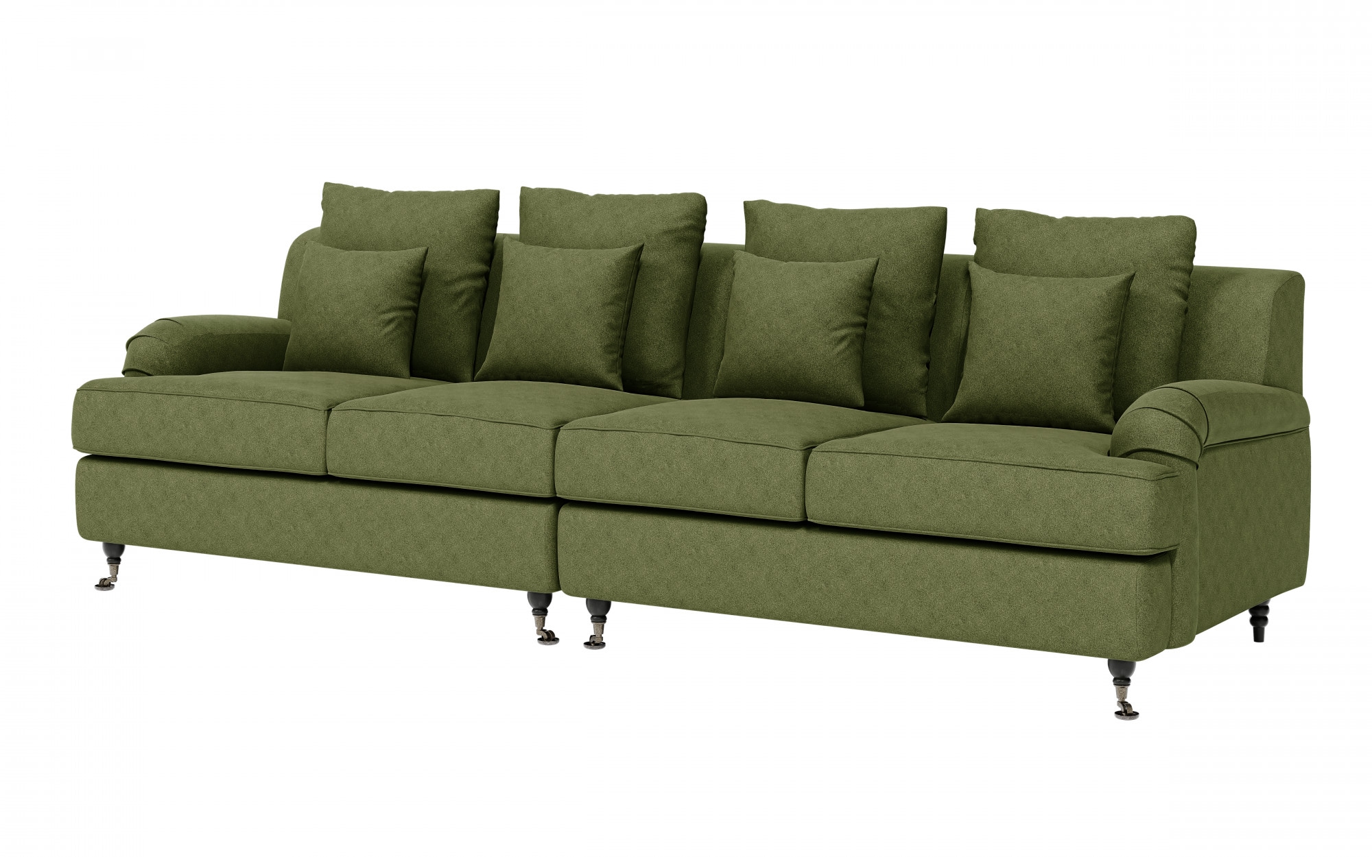 Guido Maria Kretschmer Home&Living Big-Sofa »NORIN«, zwei Fußarten: vorne - Rollen, hinten - Holzfüße
