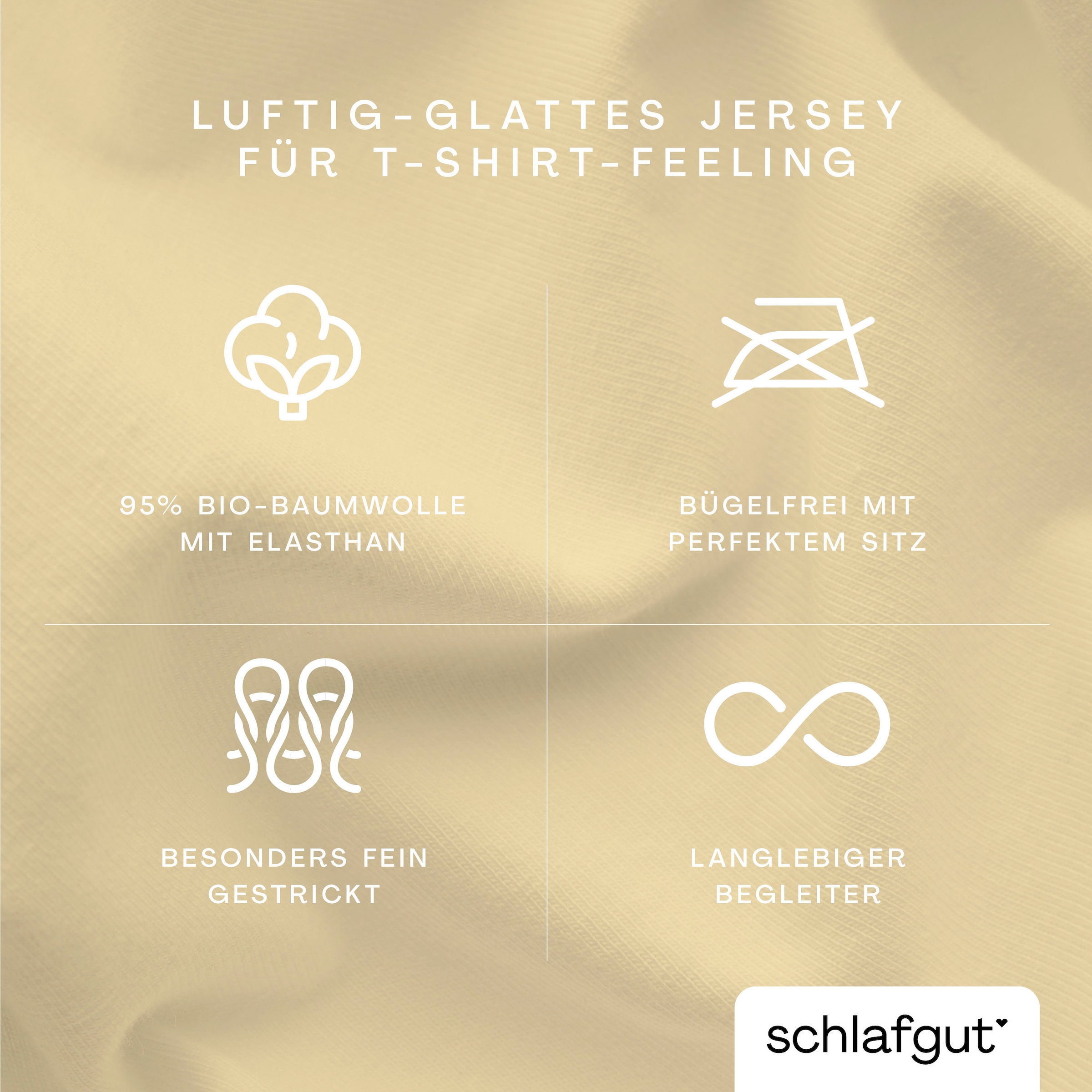 Schlafgut Bettbezug »Knitted Jersey uni, aus Bio-Baumwolle mit Elasthan, Reißverschluss« bügelfrei, Mix & Match Bettwäsche: passender Kissenbezug erhältlich