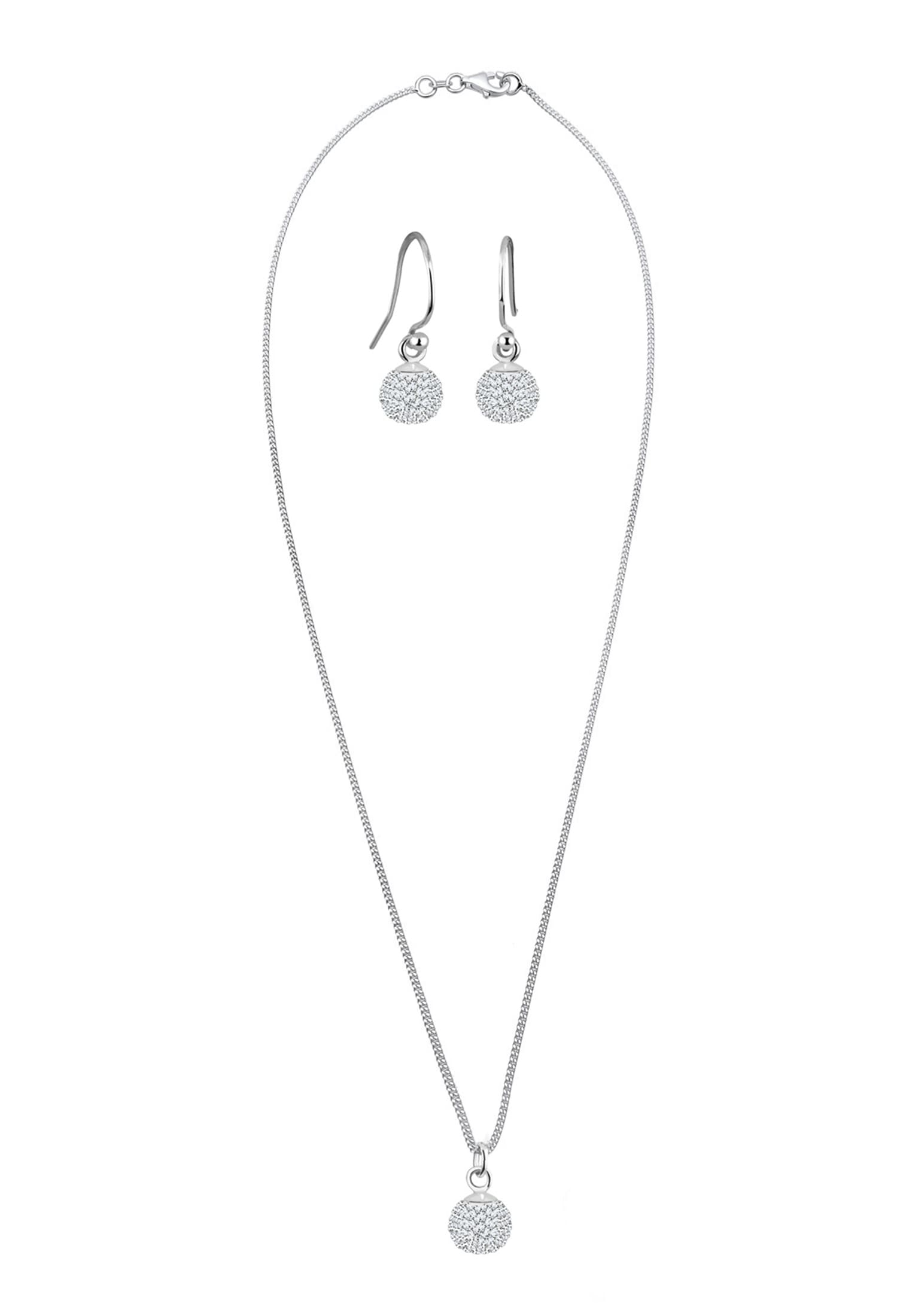 Elli Ohrring und Ketten Set »Schmuckset Weiß 925 Sterling Silber, mit Kristallen von Swarovski®« ()