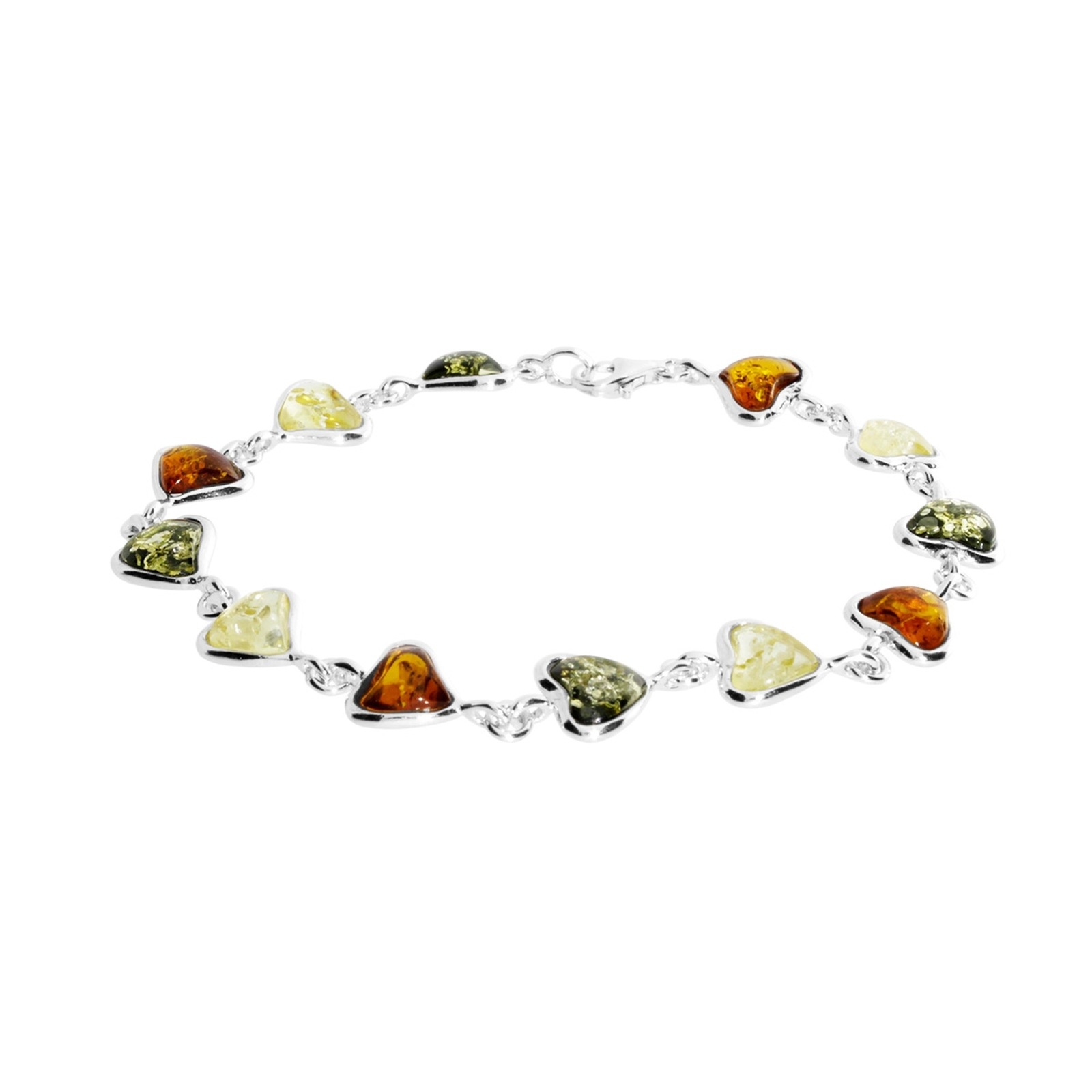 OSTSEE-SCHMUCK Armband »- Herz - Silber 925/000 - Bernstein«