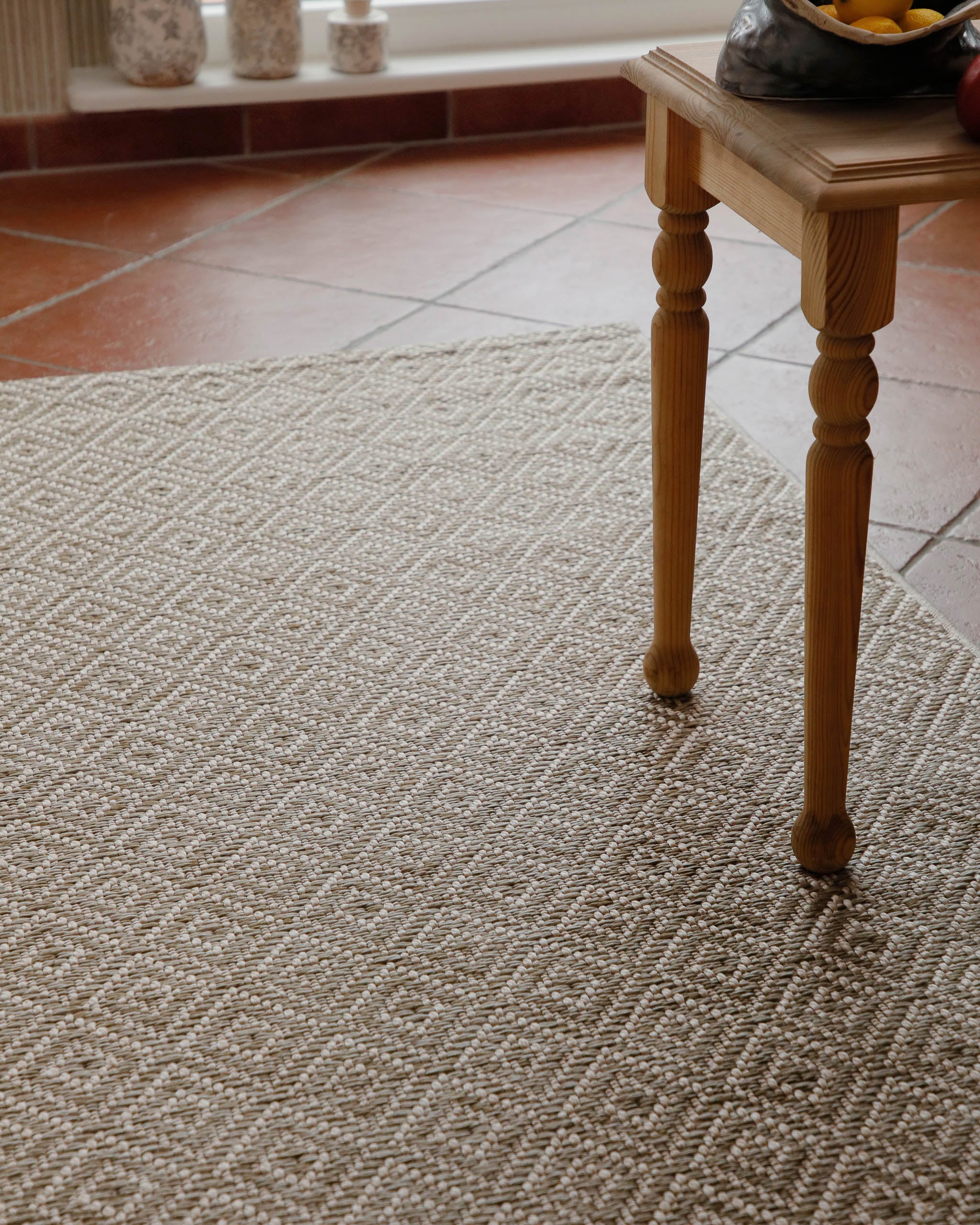 Wecon home Teppich »Miami Beach« rechteckig 5 mm Höhe In- & Outdoor Teppich, wetterfest, modernes Rauten Muster, Balkon