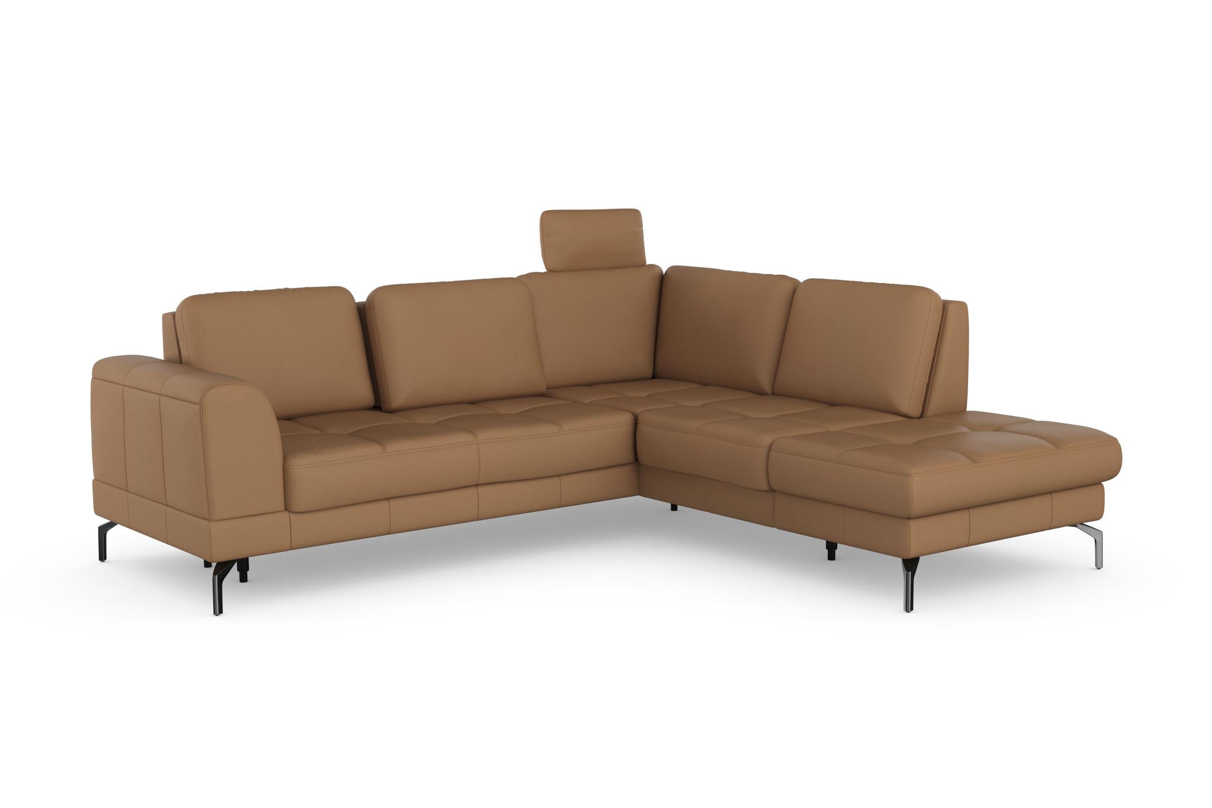 sit&more Ecksofa »Bendigo L-Form«, inklusive Sitztiefenverstellung, Bodenfreiheit 15 cm, in 2 Fußfarben