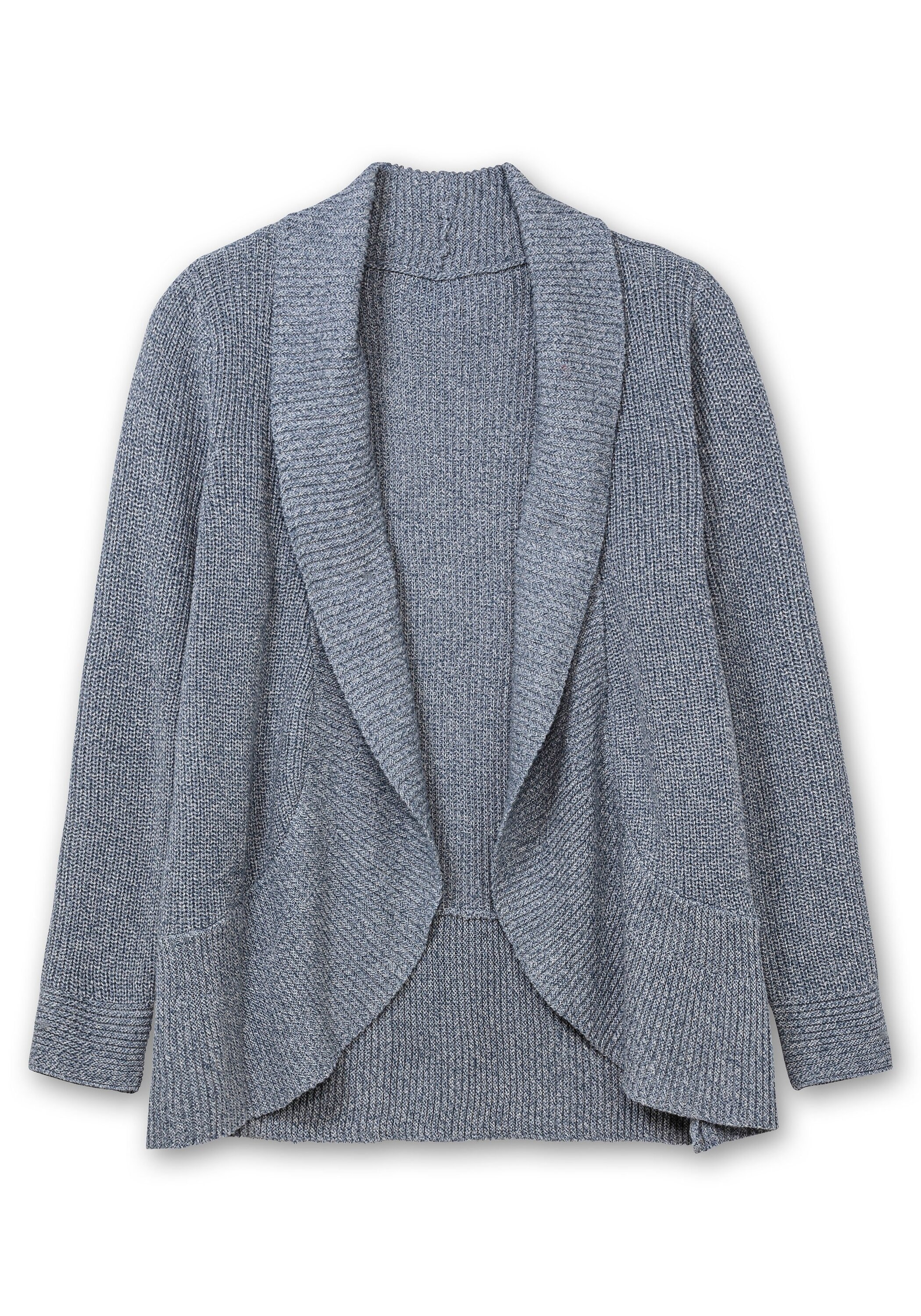 Sheego Strickjacke »Verschlusslose Strickjacke mit Schalkragen«