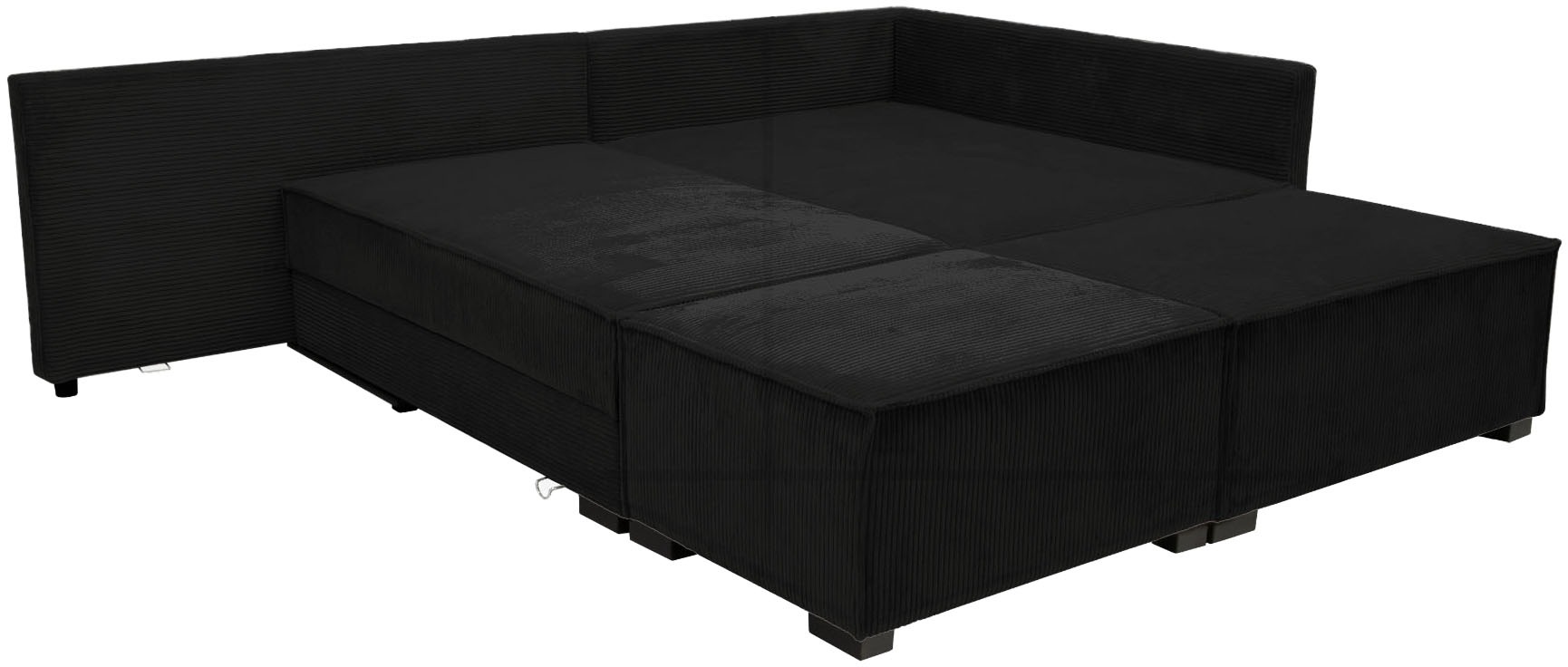 Home affaire Ecksofa inkl. Bettfunktion, Bettkasten, 3 Zierkissen, Boxspringbett 180x200 cm