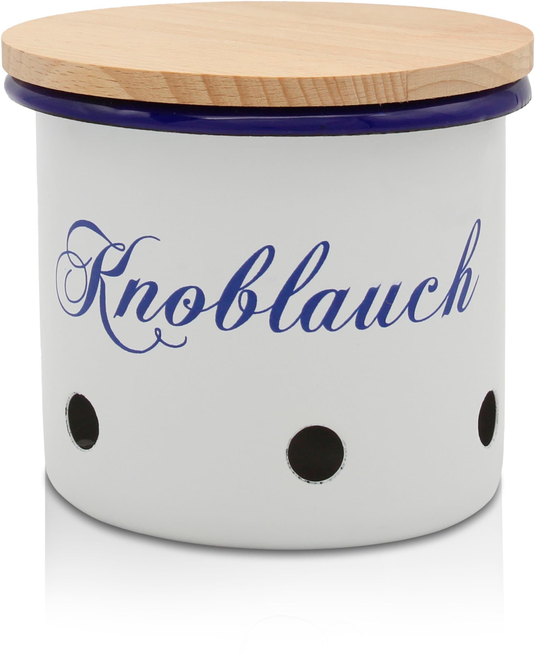 Vorratsdose Husum mit Schriftzug Knoblauch