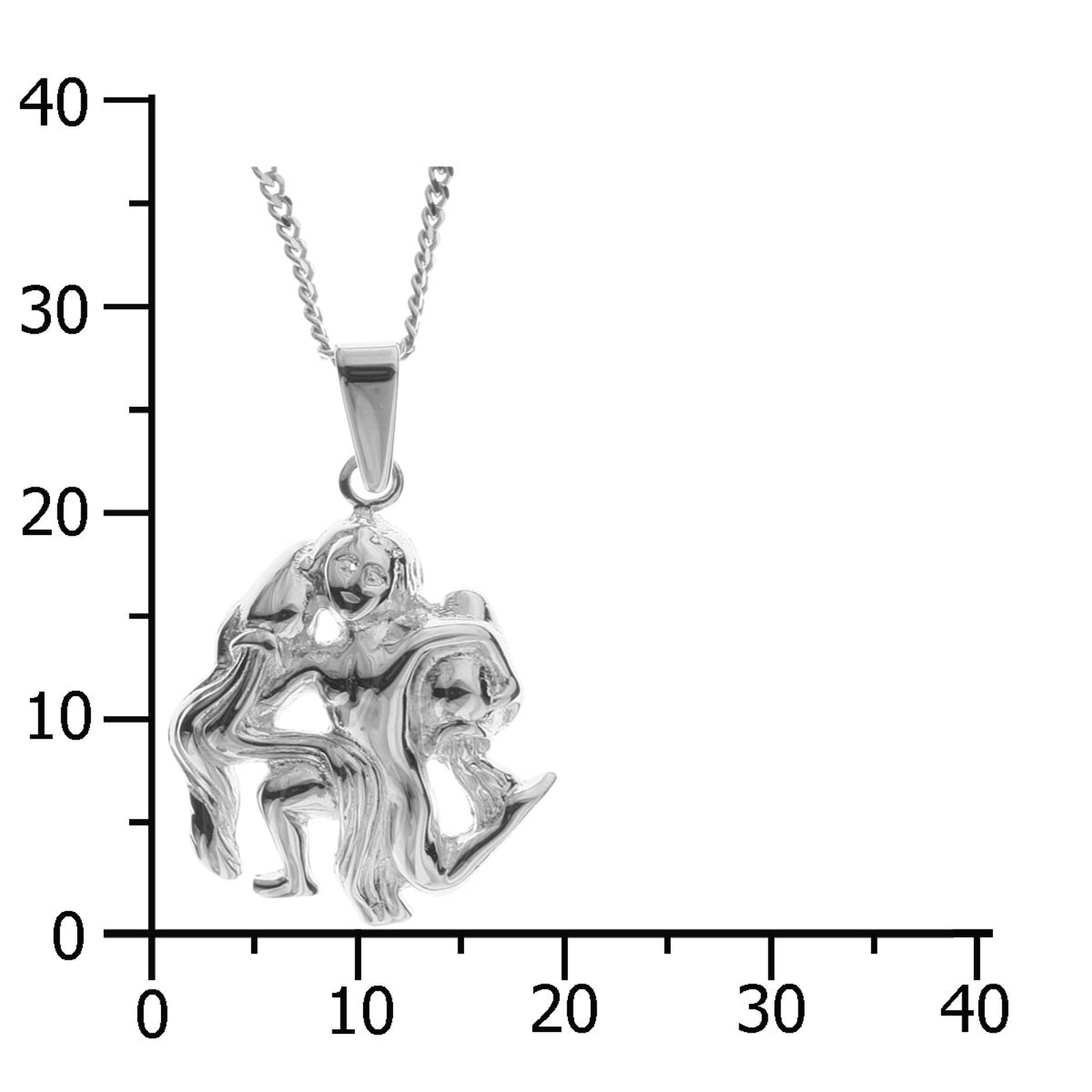 OSTSEE-SCHMUCK Kette mit Anhänger »- Tierkreiszeichen Wassermann - Silber 925/000 - ,«