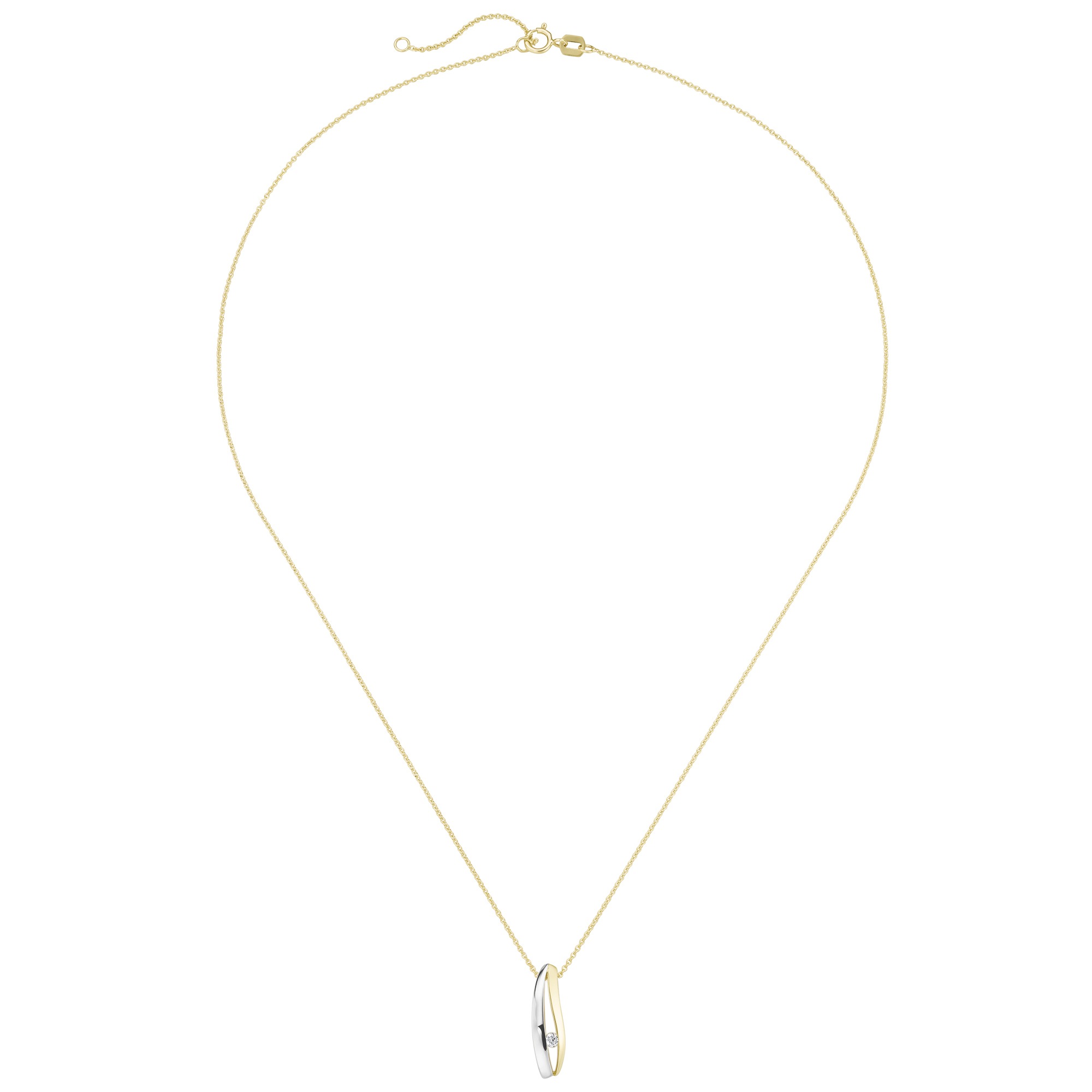 Luigi Merano Goldkette »Kette Anhänger mit Brillant, Gelbgold 585«