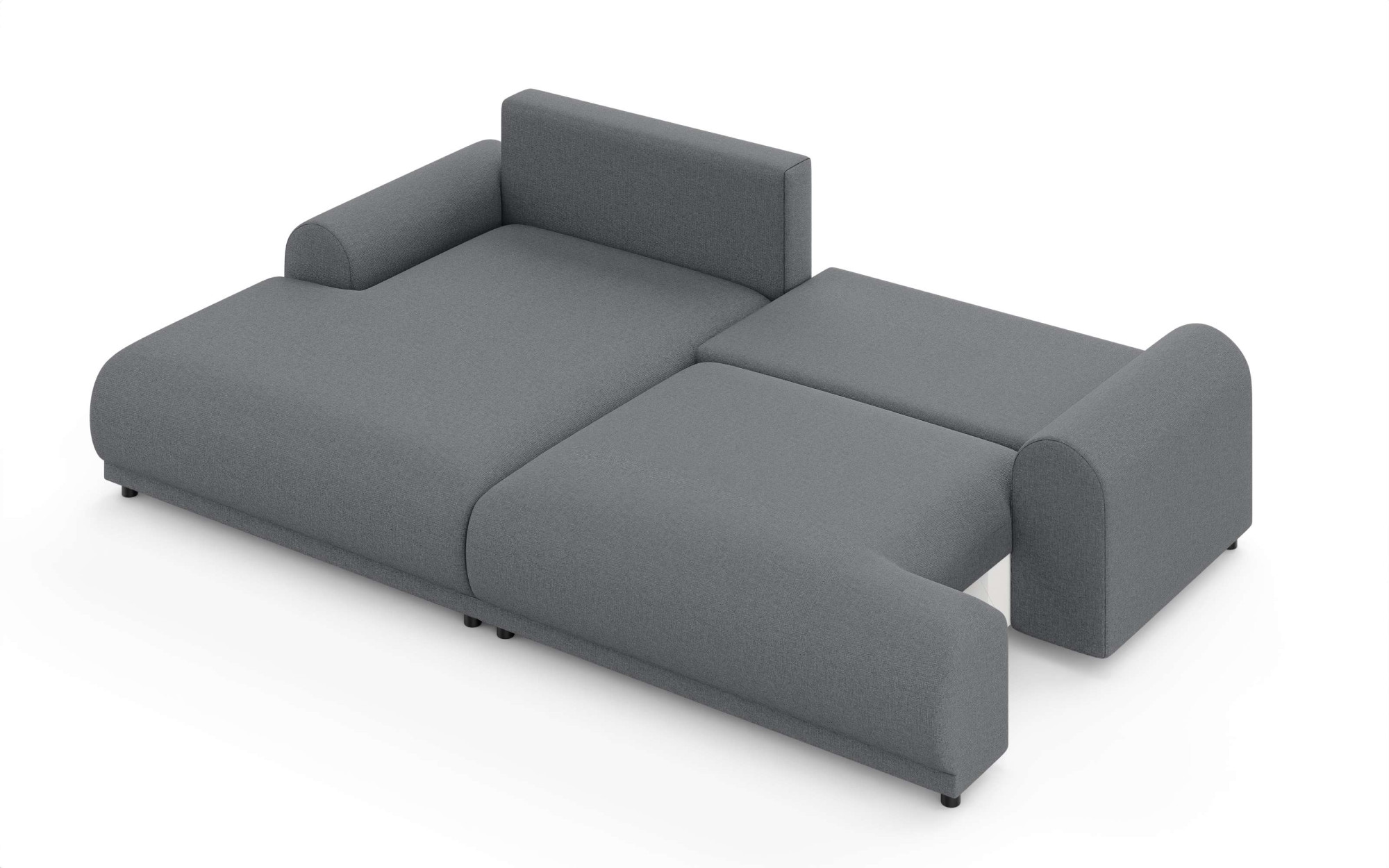 INOSIGN Ecksofa »Marsby, mit Bettfunktion und Bettkasten, Maße: B/H/T 242/65/145 cm«, L-Form mit Wellenunterfederung, Recamiere links oder rechts bestellbar
