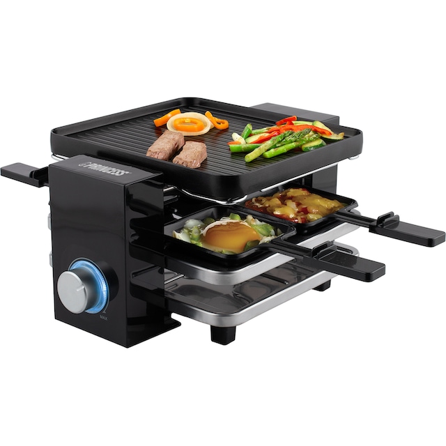 PRINCESS Raclette »162915 4«, 4 St. Raclettepfännchen, 700 W, Piano-Schwarz  mit 3 Jahren XXL Garantie