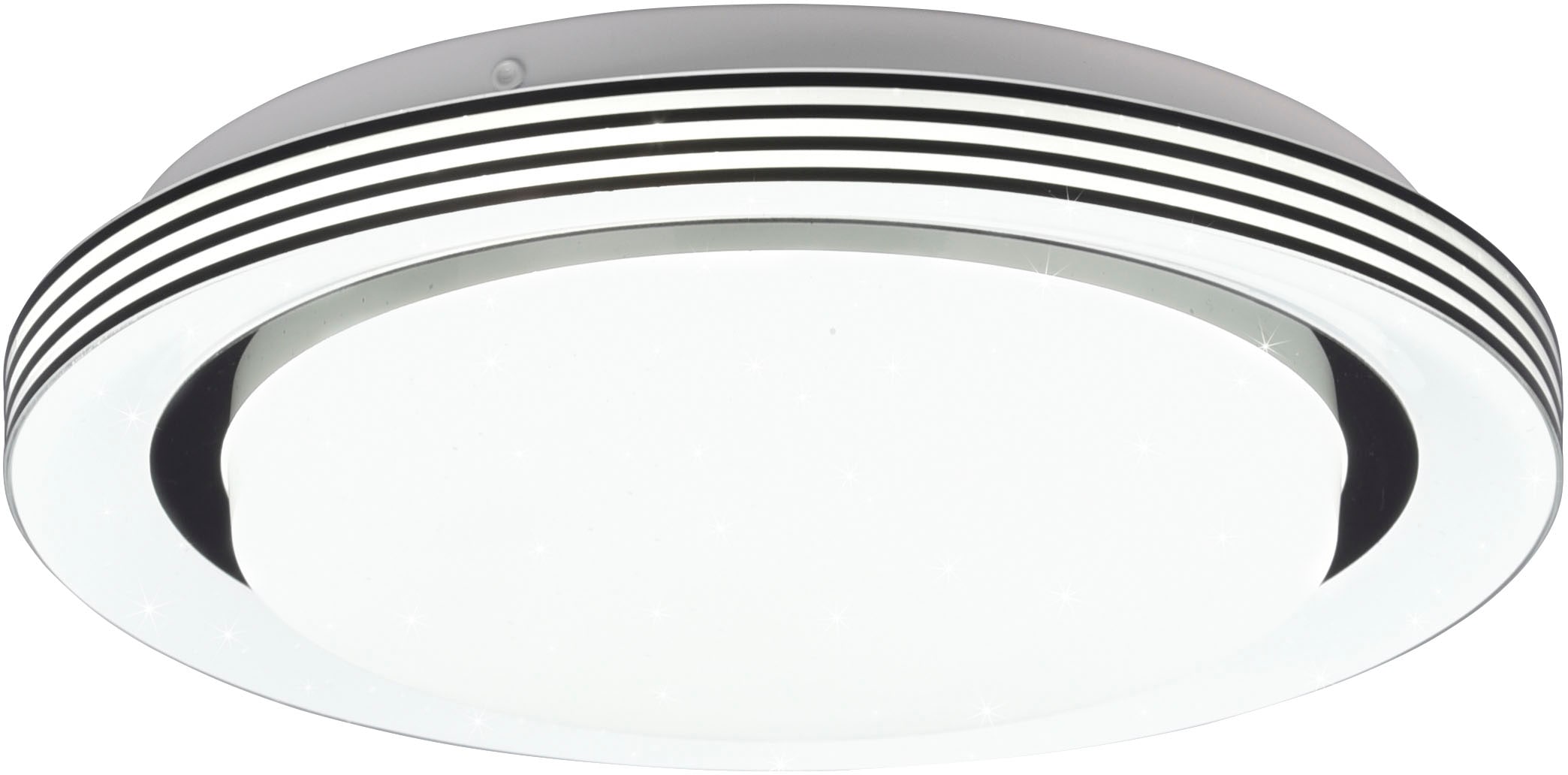 REALITY Leuchten LED Deckenleuchte »Atria«, 1 flammig, Leuchtmittel LED-Board | LED fest integriert, Starlight Effekt, Fernbedienung, Lichtfarbe einstellbar dimmbar Memory