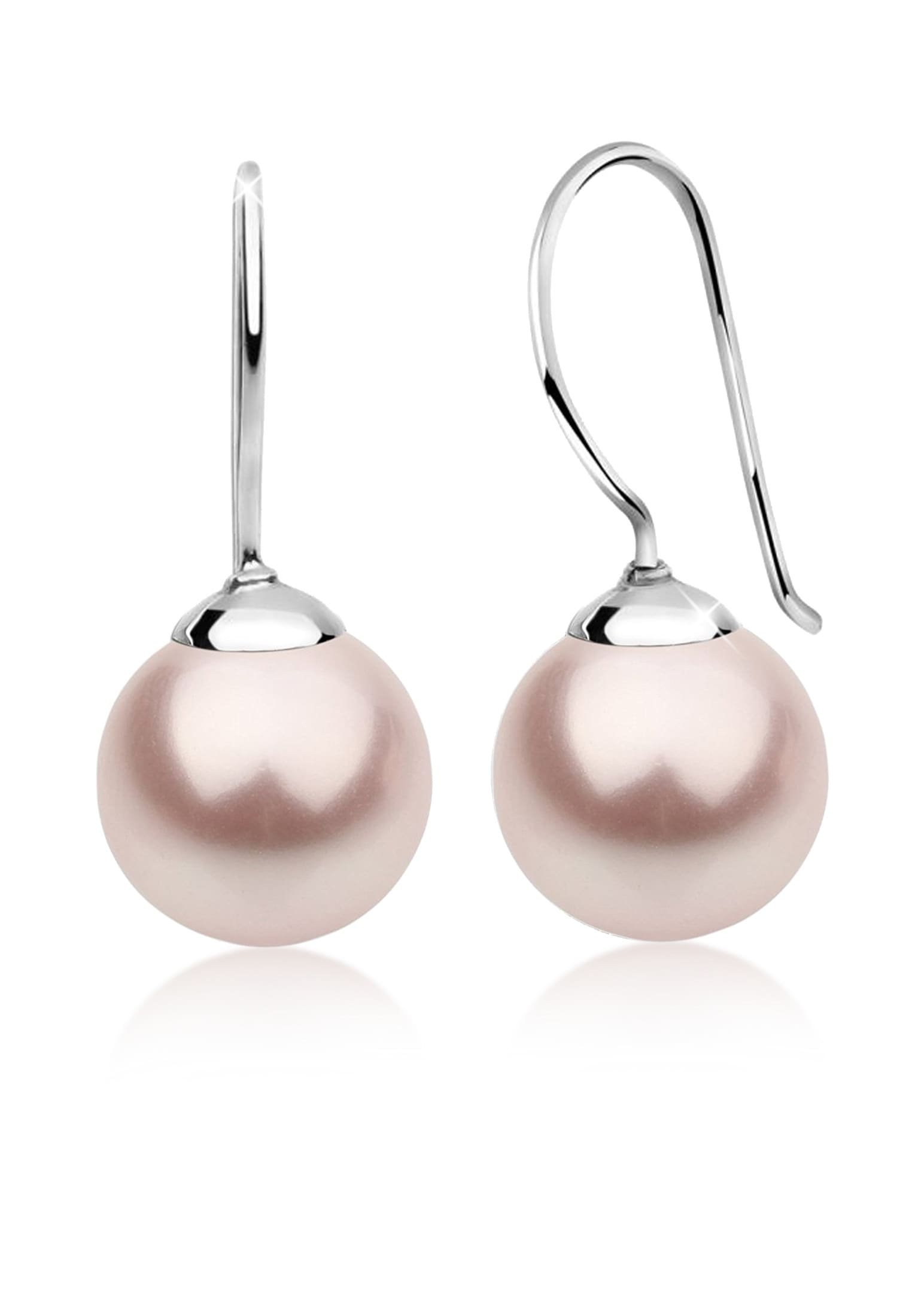 Nenalina Paar Ohrhänger »Ohrringe Hänger Basic Synthetische Perle 925 Silber«