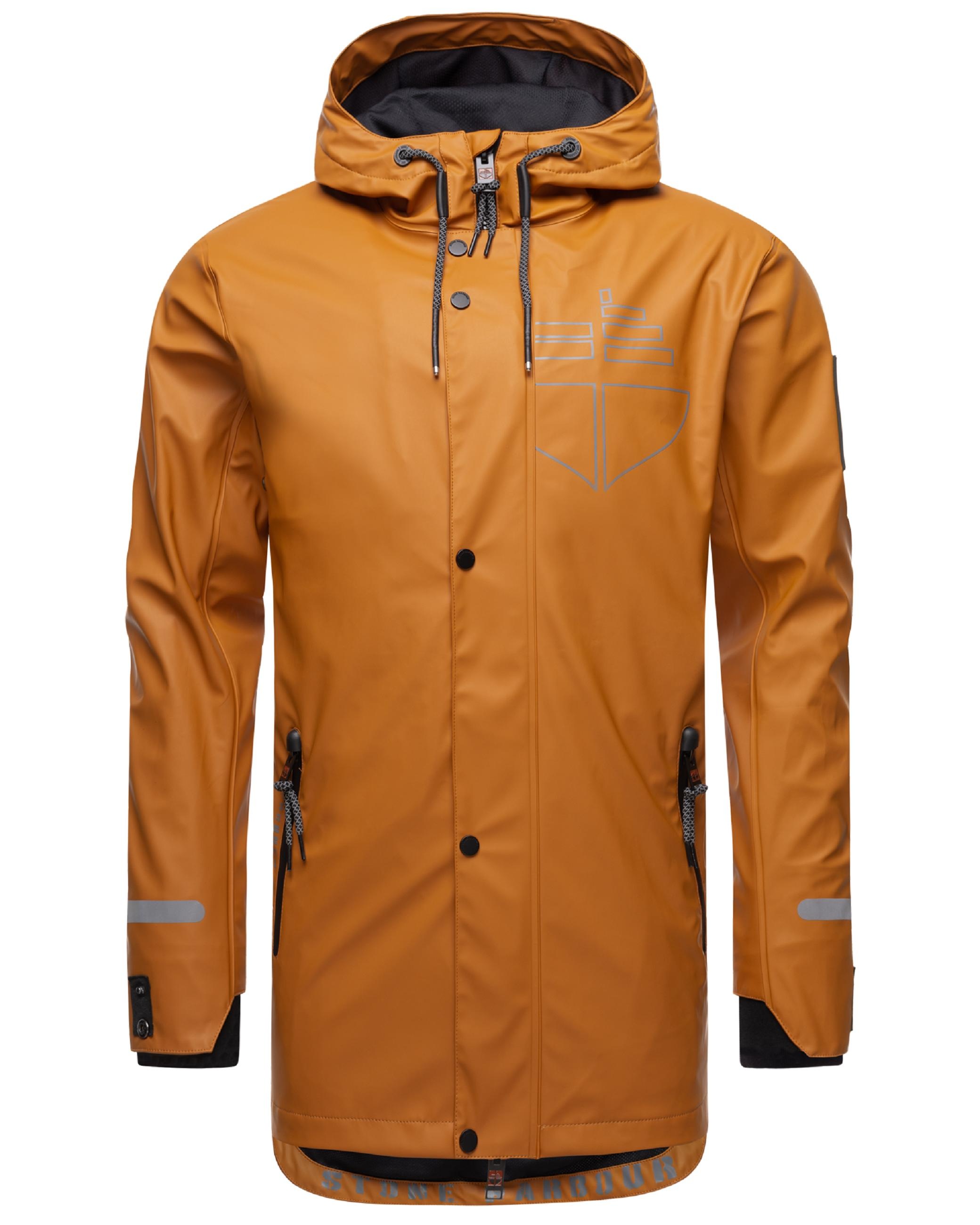 Stone Harbour Regenjacke »Regenmantel Tamio«, mit Kapuze, Wasserdichter Herren Regenjacke mit langen Ärmeln