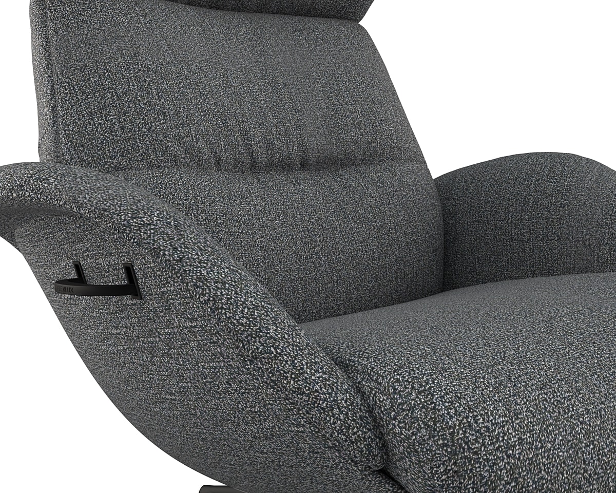 FLEXLUX Relaxsessel »Relaxchairs More«, Premium Komfort, Rücken- & Kopfteilverstellung, drehbar, Fuß schwarz