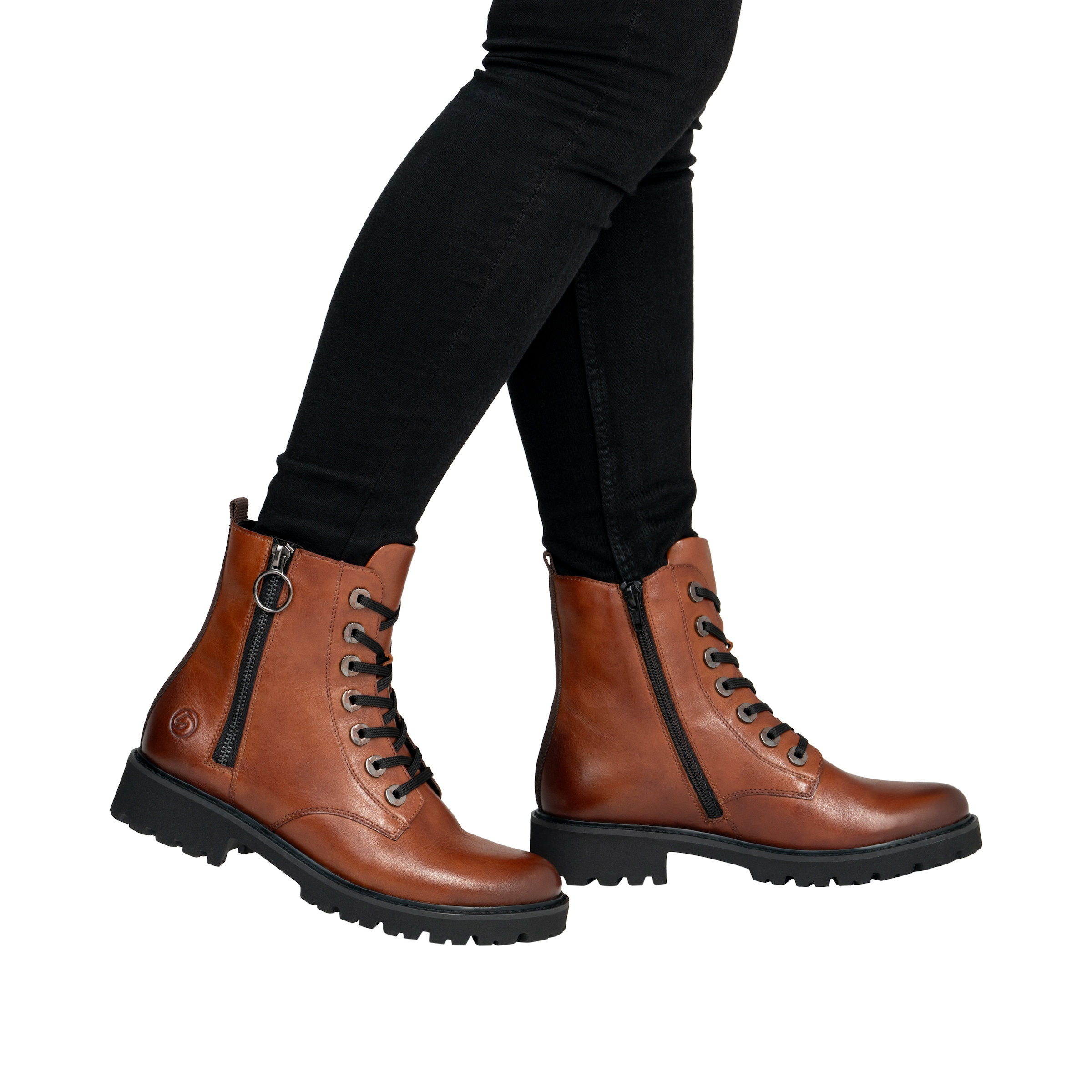 Remonte Schnürstiefelette  Blockabsatz, Stiefelette, Schnürboots, im modischen Used Look