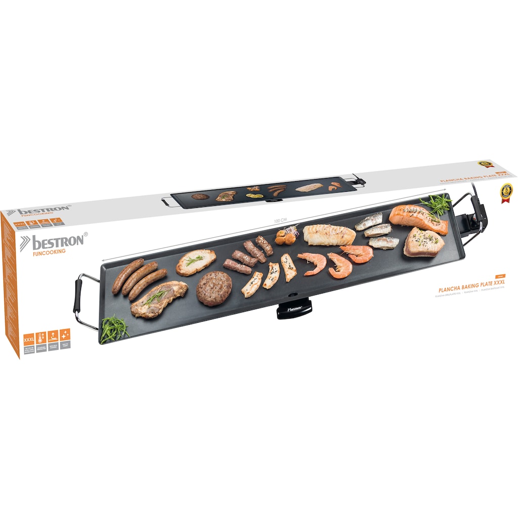 bestron Tischgrill »XXXL Plancha-/Teppanyaki-Grillplatte«, 2000 W