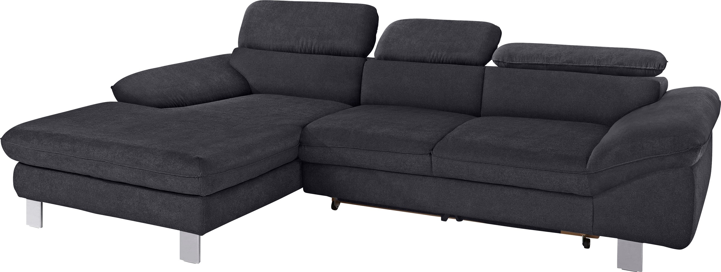 COTTA Polstergarnitur »Driver L-Form«, (Set, 2 tlg.), Set bestehend aus: Ecksofa mit Kopfteilverstellung & Hocker