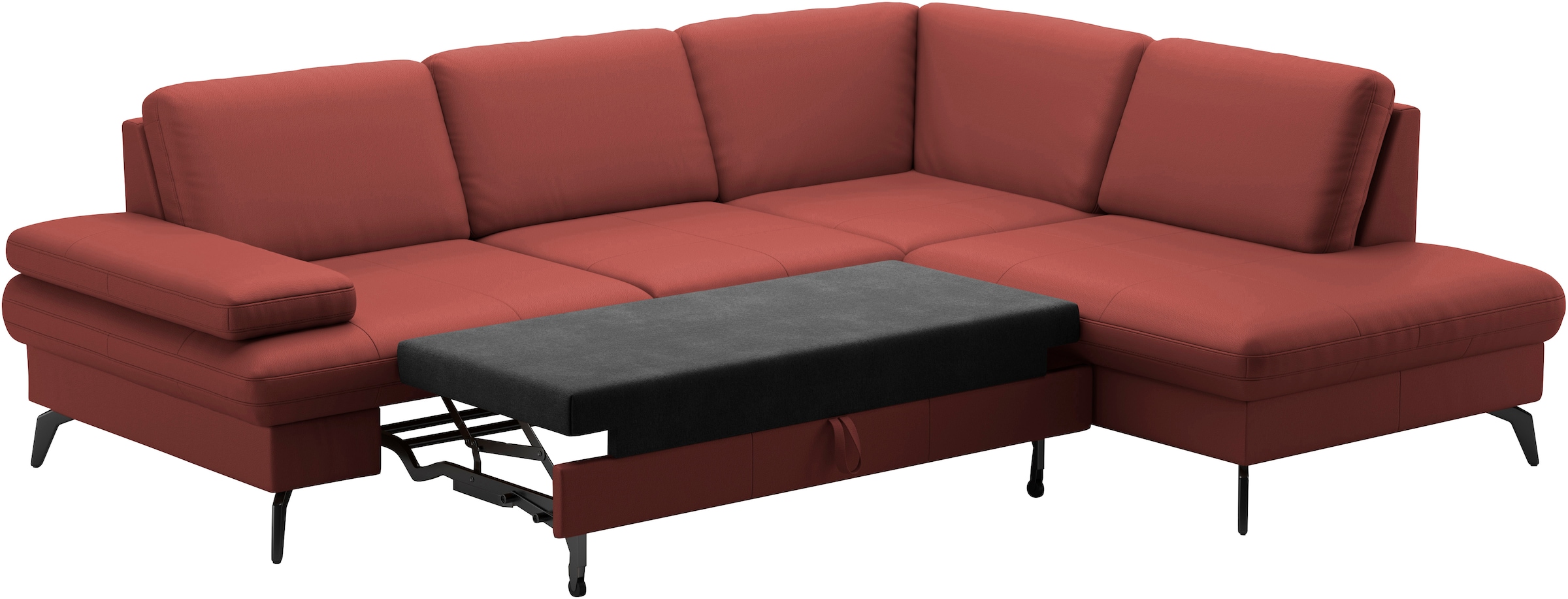 sit&more Ecksofa »Morris L-Form, inkl. Sitztiefenverstellung«, wahlweise mit Armteilverstellung, Bettfunktion & Bettkasten