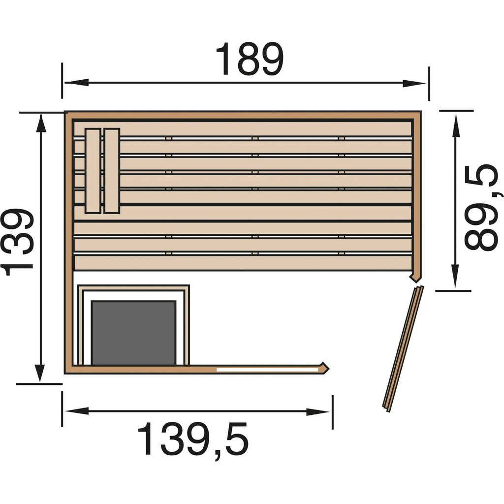 weka Sauna »Valida Eck E 1«