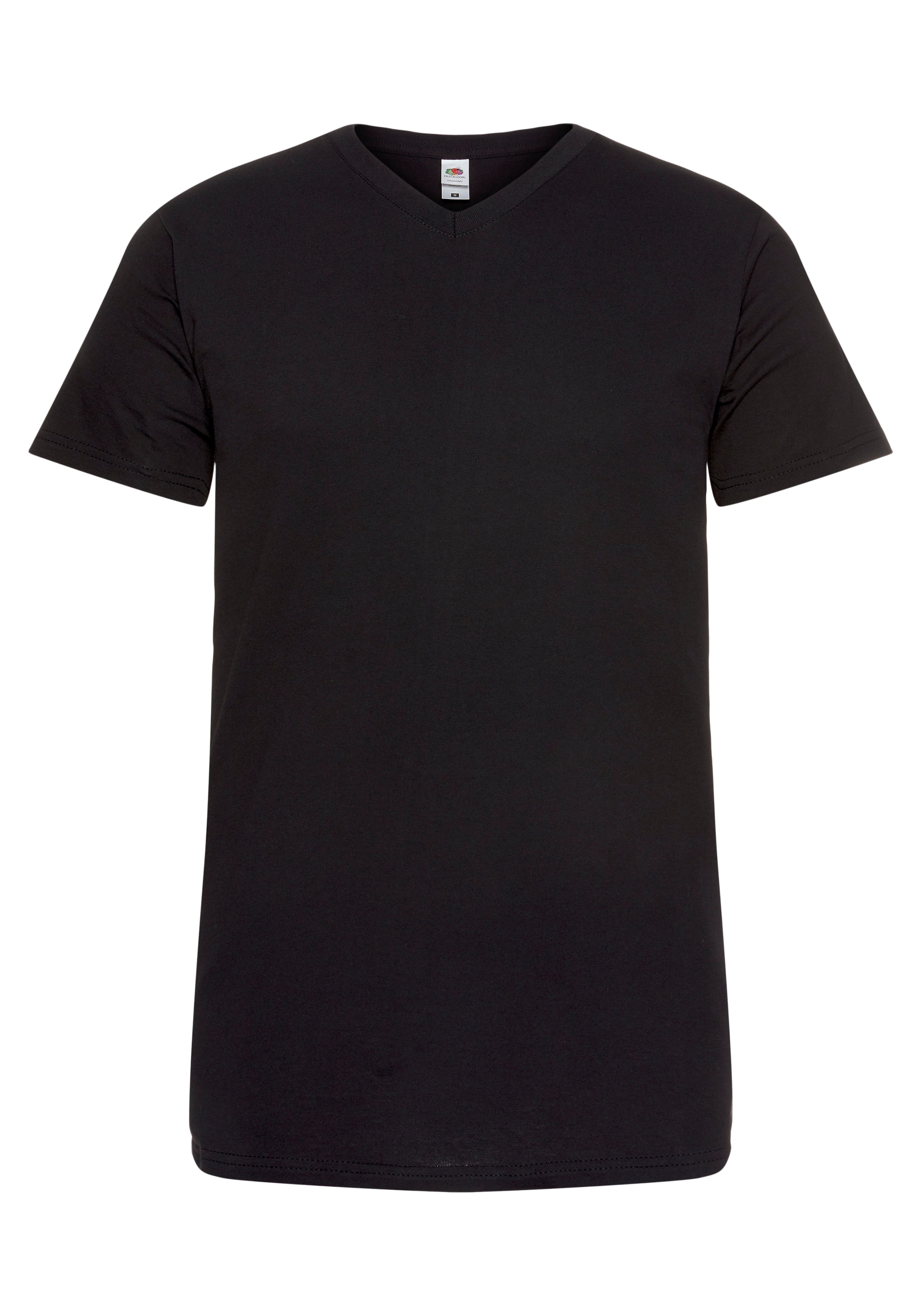 Fruit of the Loom T-Shirt, (Packung, 2 tlg.), mit V-Ausschnitt