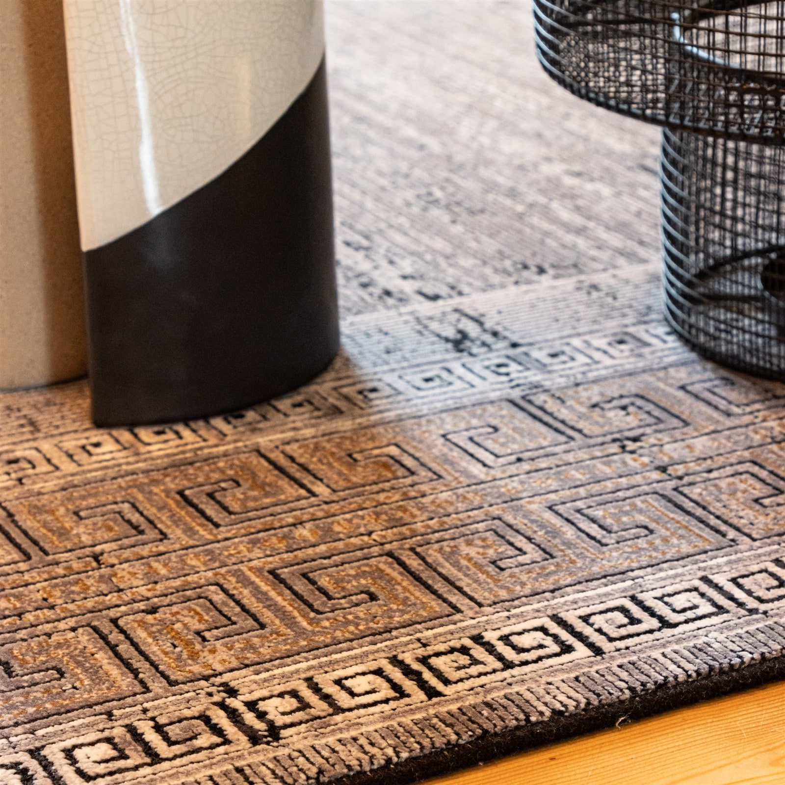 Kayoom Teppich »Elles 215« rechteckig 9 mm Höhe Kurzflor, Vintage, Modernes Muster, Viskose, Fußbodenheizungsgeeignet