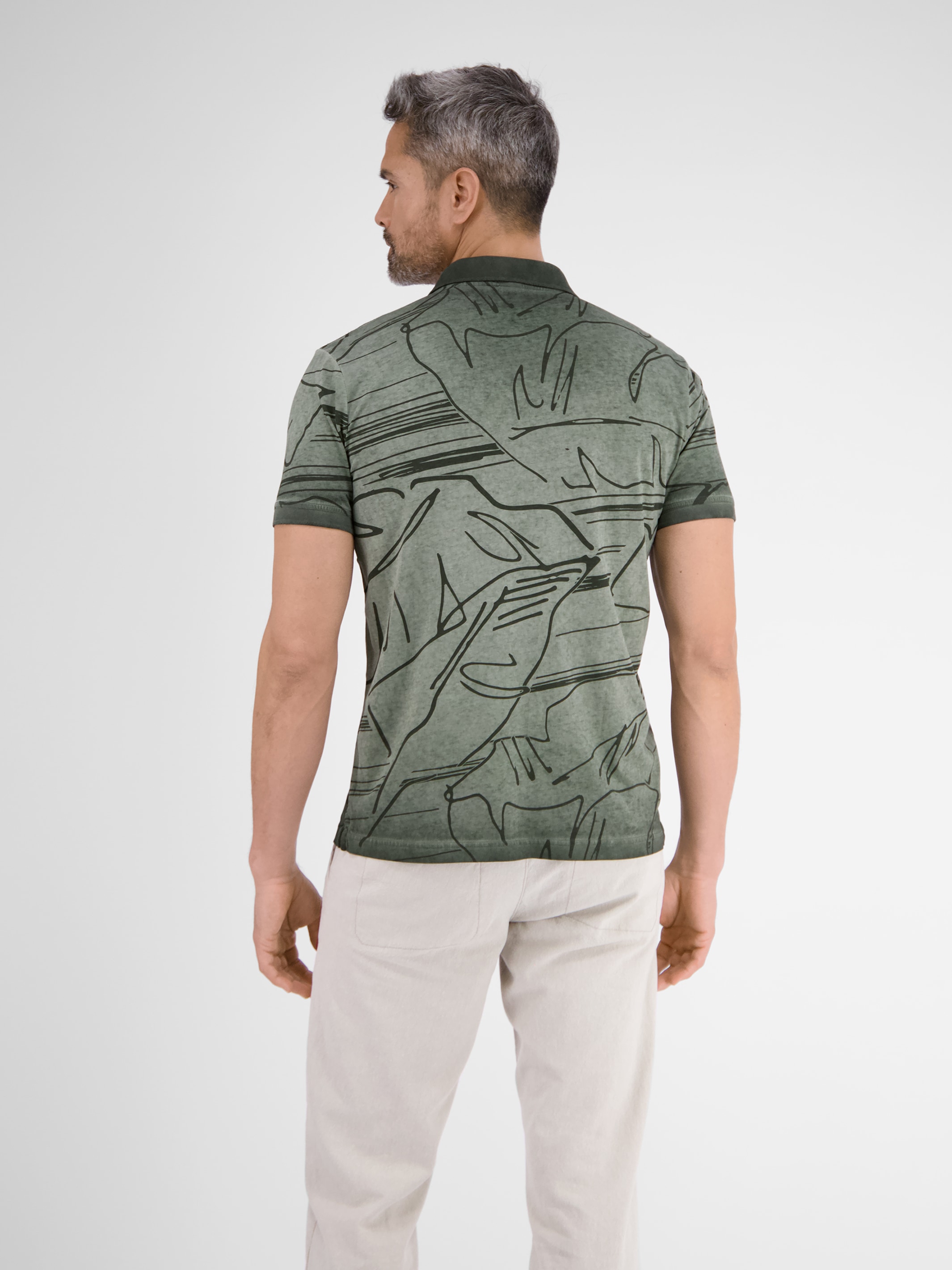 LERROS Poloshirt »LERROS Poloshirt *Floral Lines*«