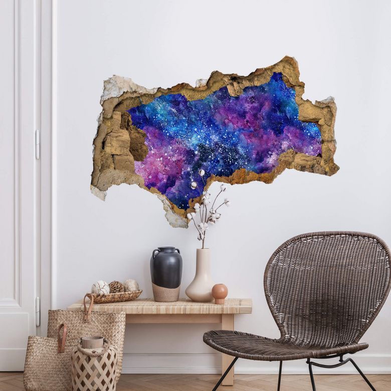 Rechnung bestellen »Nebula St.) Wall-Art auf Weltall Sterne«, Wandtattoo Sticker 3D (1