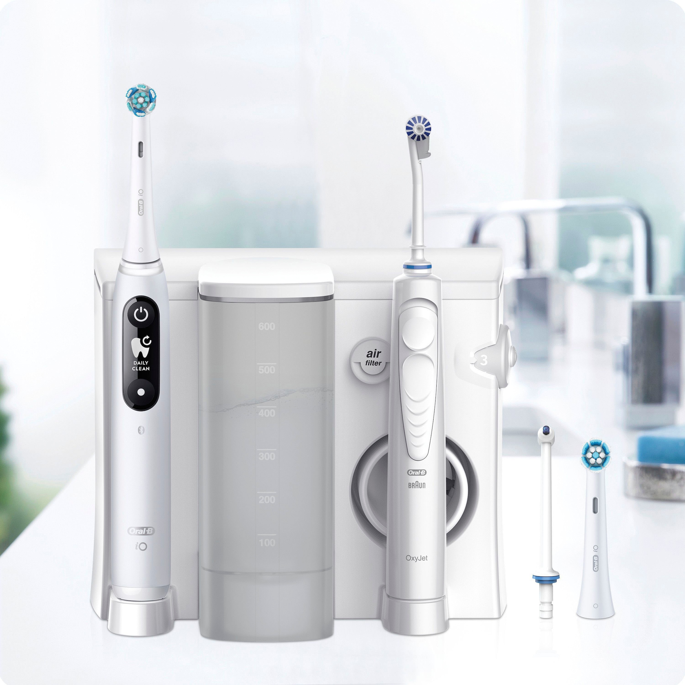 Oral-B Munddusche »Oral Health Center«, mit iO Series 6 elektrische Zahnbürste