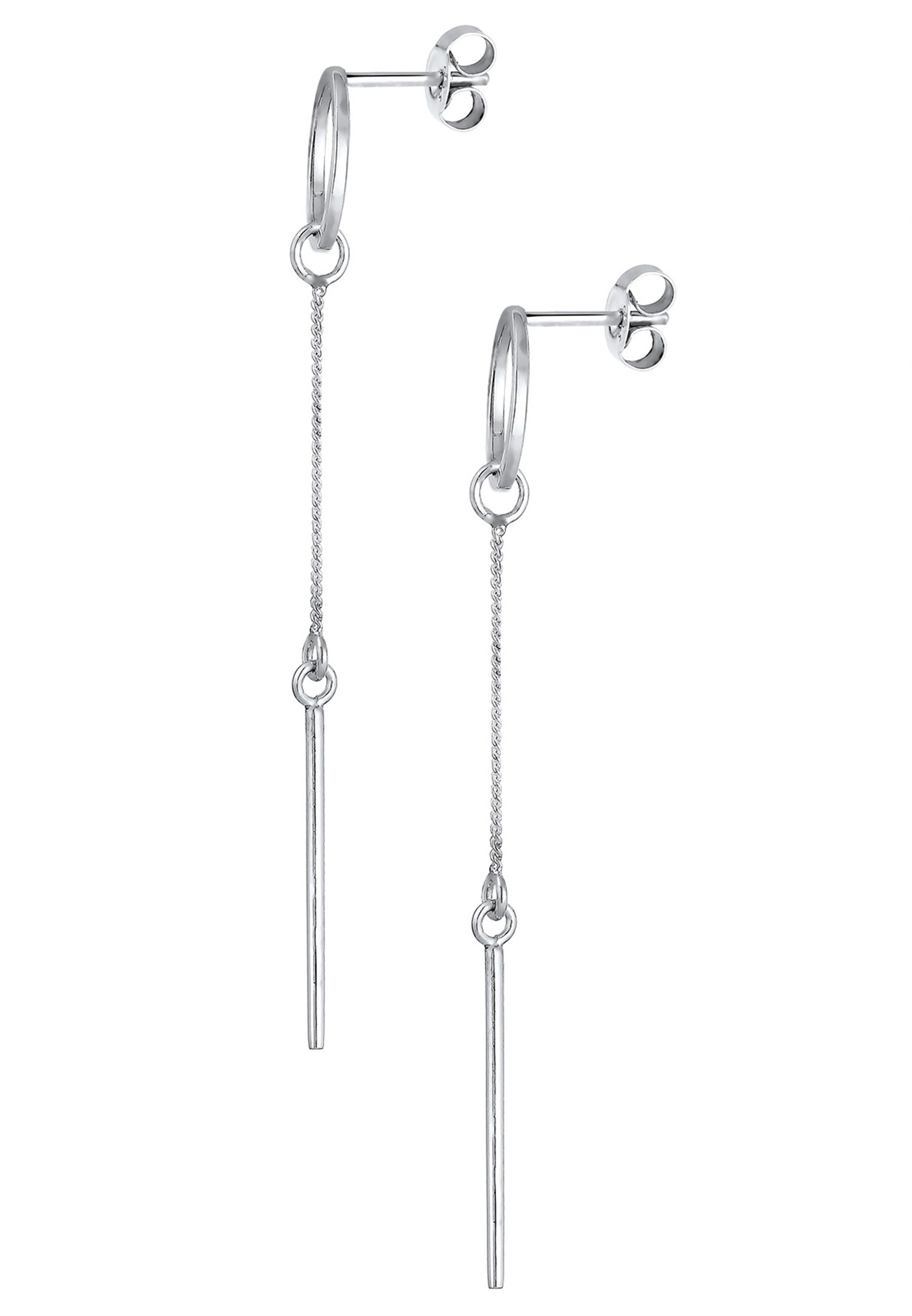 Elli Paar Ohrhänger »Ohrringe Ohrstecker Lang Stab Kreis 925 Sterling Silber«
