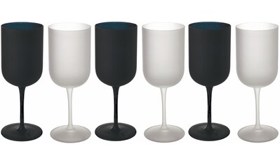Villa d'Este Weinglas »Masai Black«, (Set, 6 tlg.), Gläser-Set matt 450 ml, 6-teilig kaufen